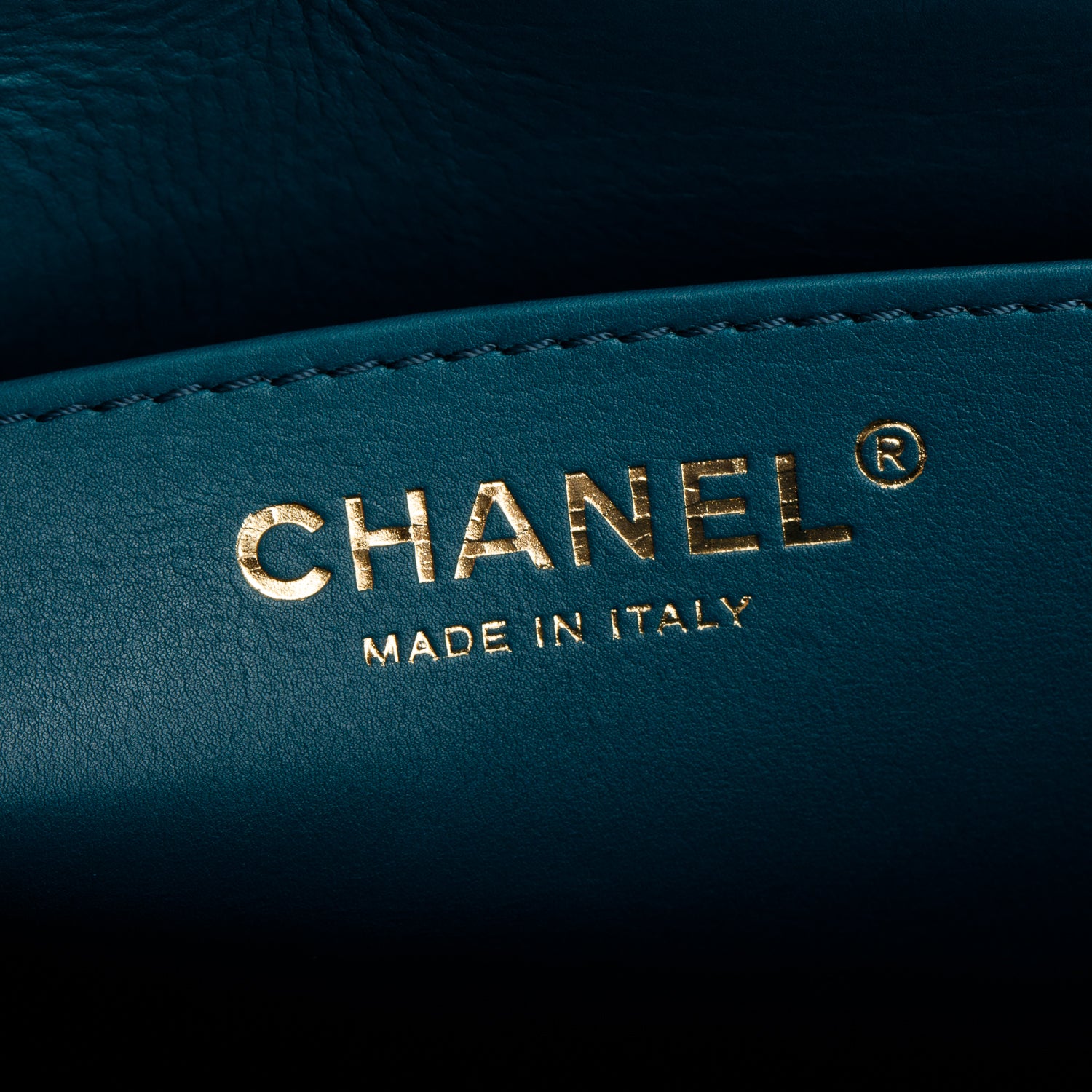 Chanel 2020 Teal Calfskin Quilted Medium Nailed CC Flap Bag w/ Authenticity Card