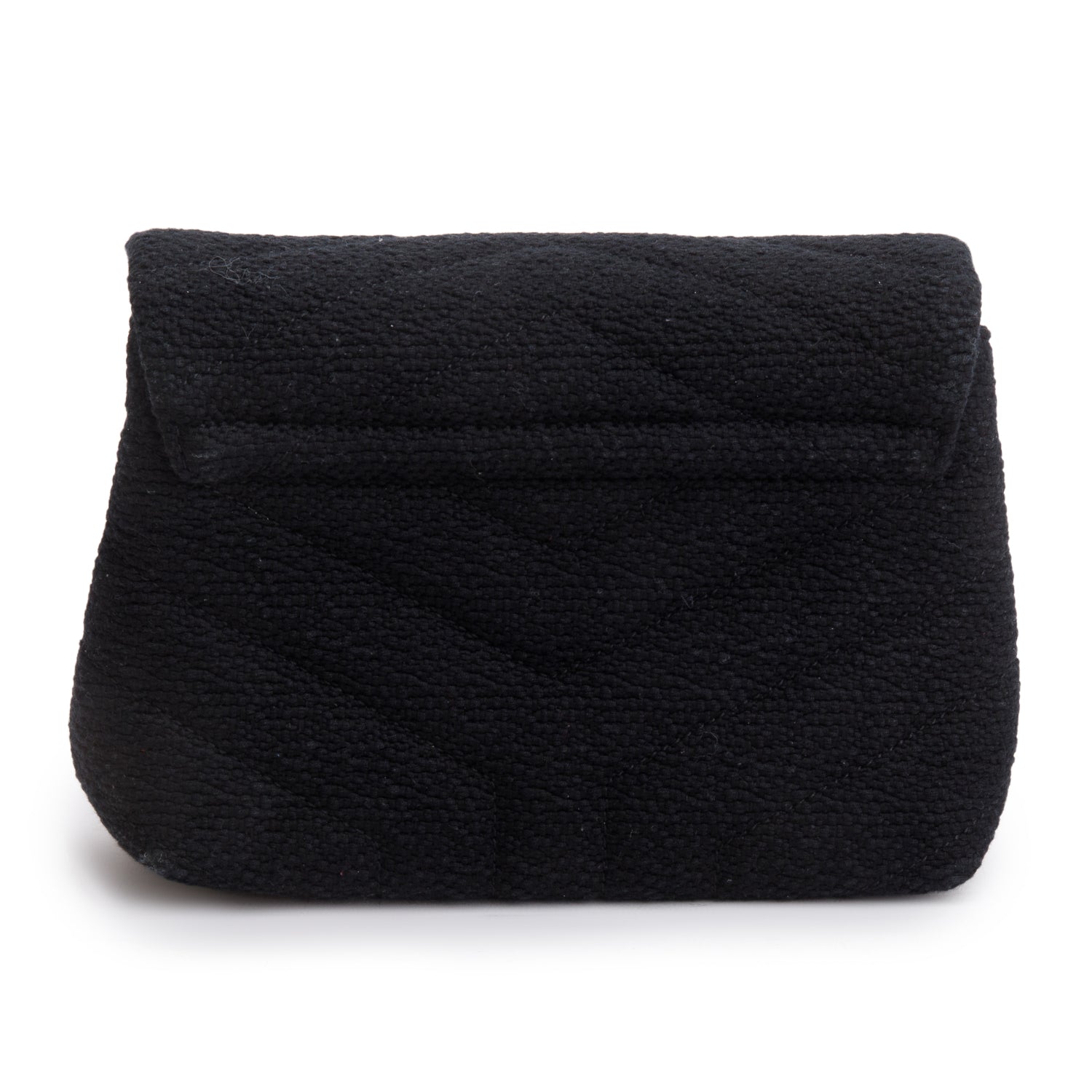 Saint Laurent 2023 Black Tweed Y Quilted Monogram Toy Loulou Crossbody Bag