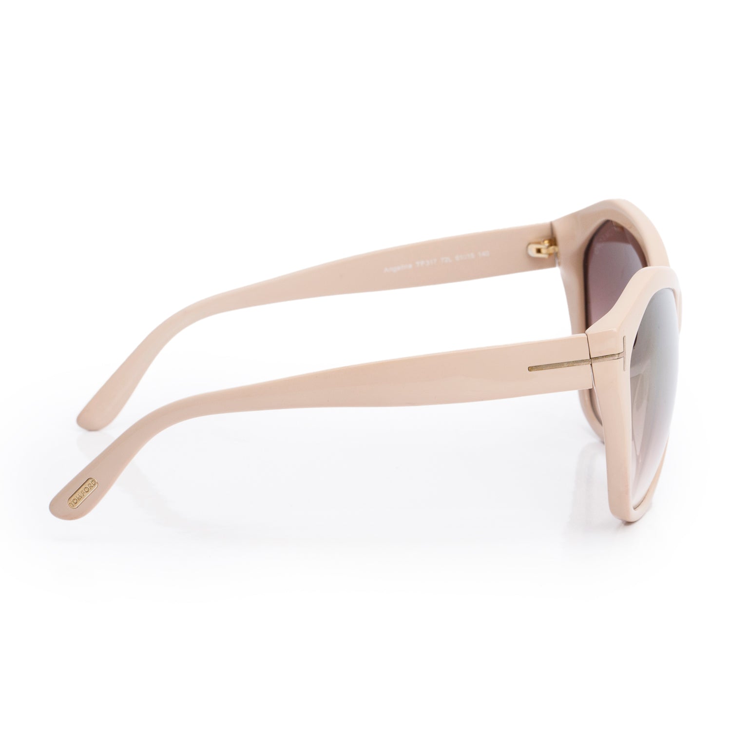 Tom Ford TF317 Pink Acetate Angelina Mirrored Square Sunglasses w/ Case