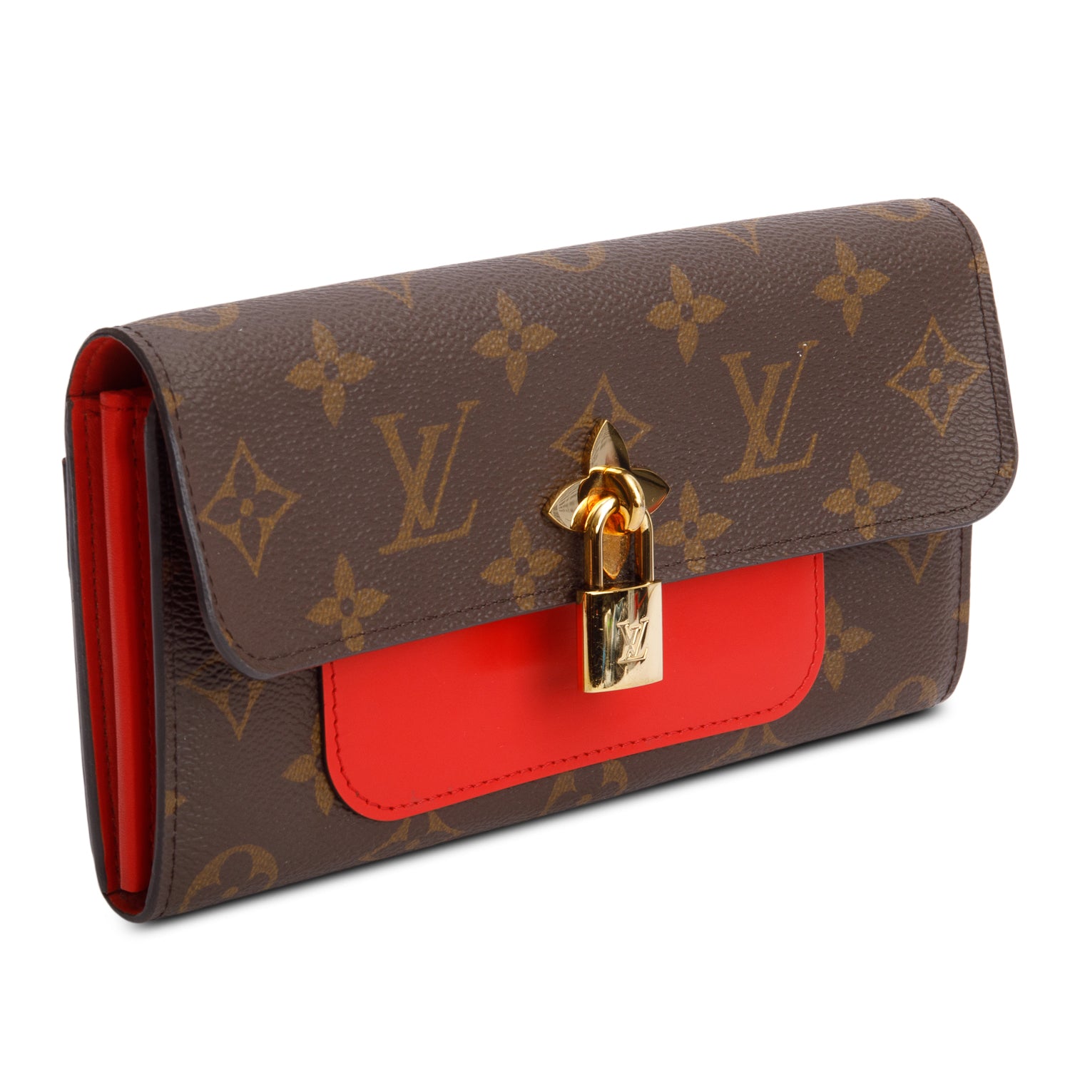 Louis Vuitton Monogram Flower Lock Wallet w/ Box & Receipt