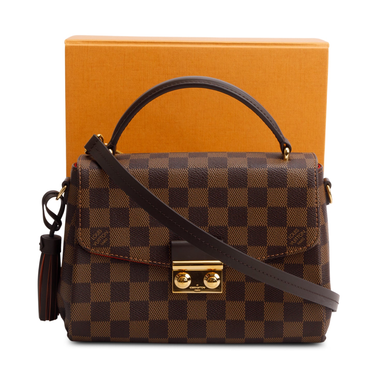 Louis Vuitton 2021 Damier Ebene Croisette w/ Box, Strap & Receipt