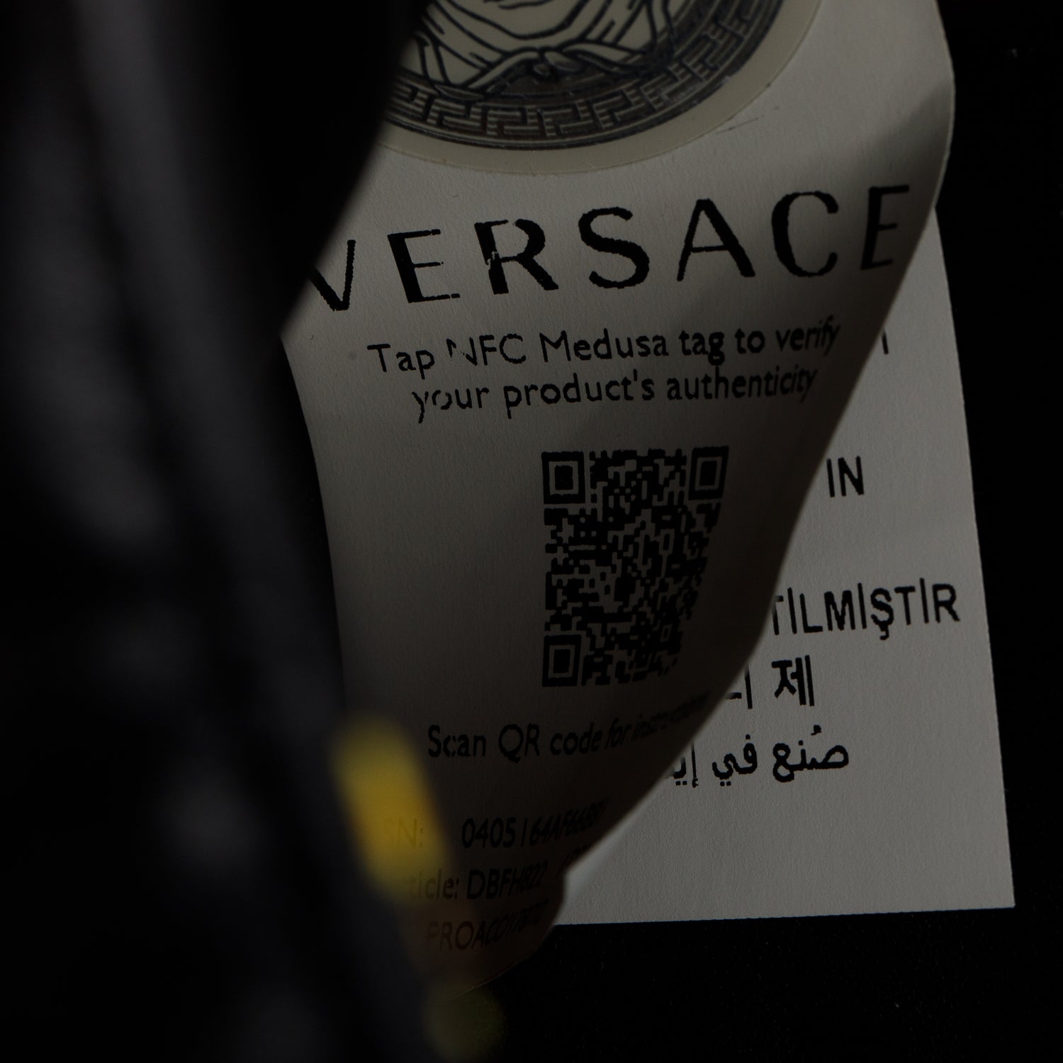 Versace Black Quilted Leather Virtus Shoulder Bag w/ Box