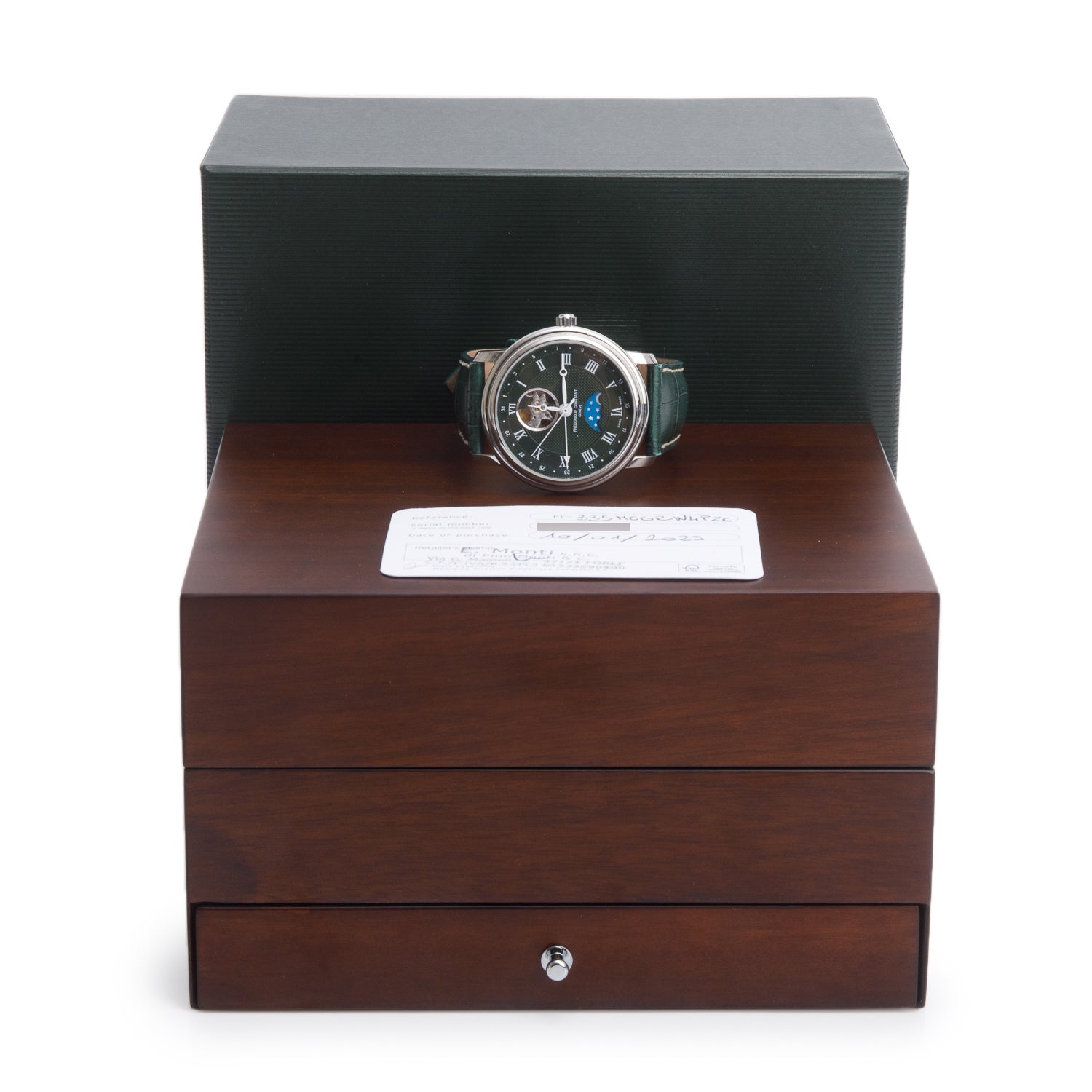 Frederique Constant 2025 Stainless Steel 40 MM Classic Heart Beat Moonphase Automatic Watch Black Dial w/ Box & Papers