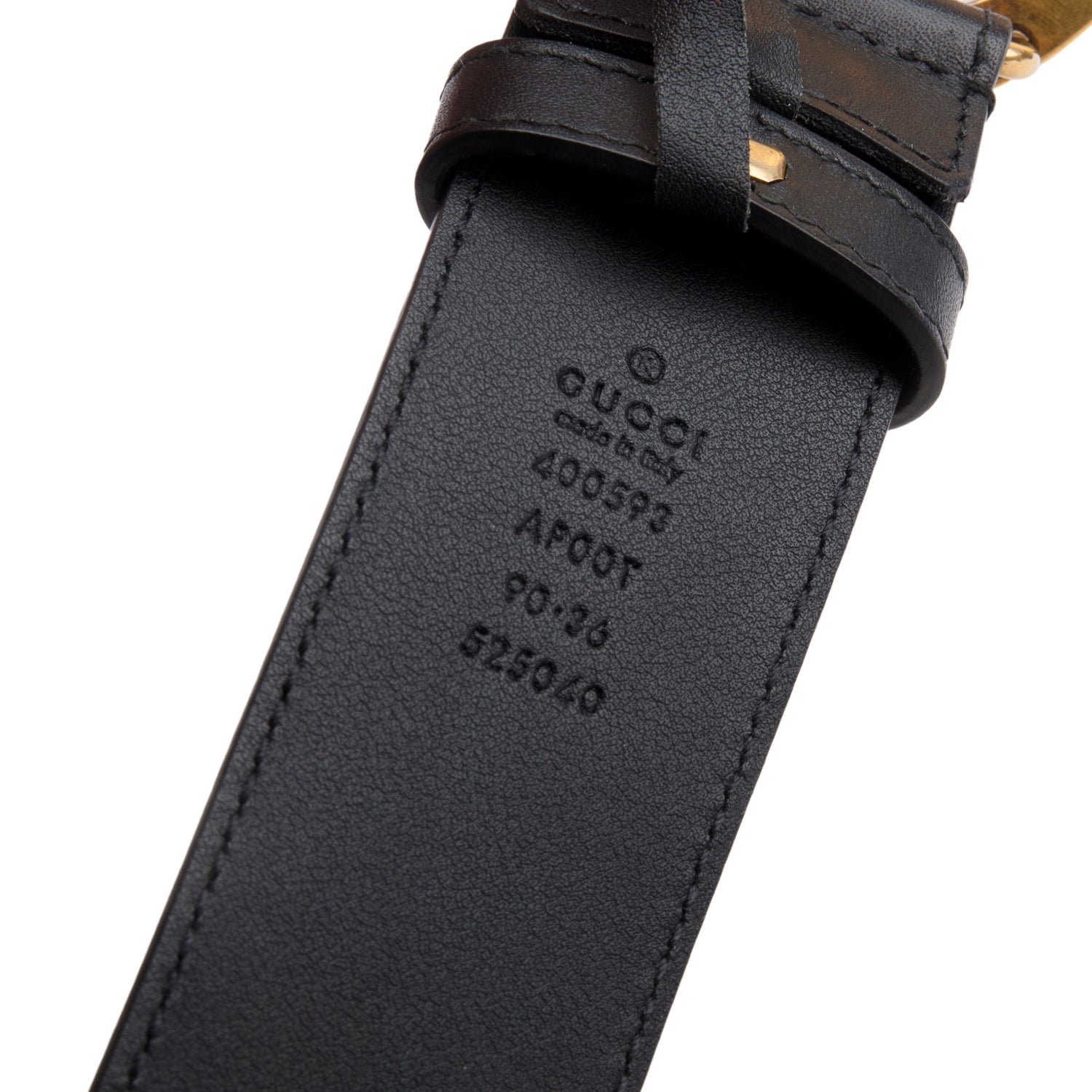 Gucci GG Marmont Black Wide Leather Belt 90 36 w/ Box