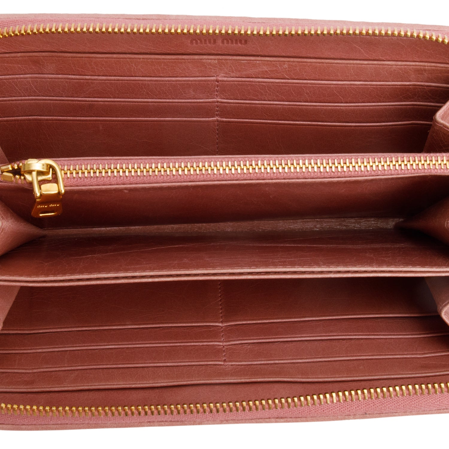 Miu Miu Pink Matelasse Lux Leather Continental Wallet w/ Authenticity Card