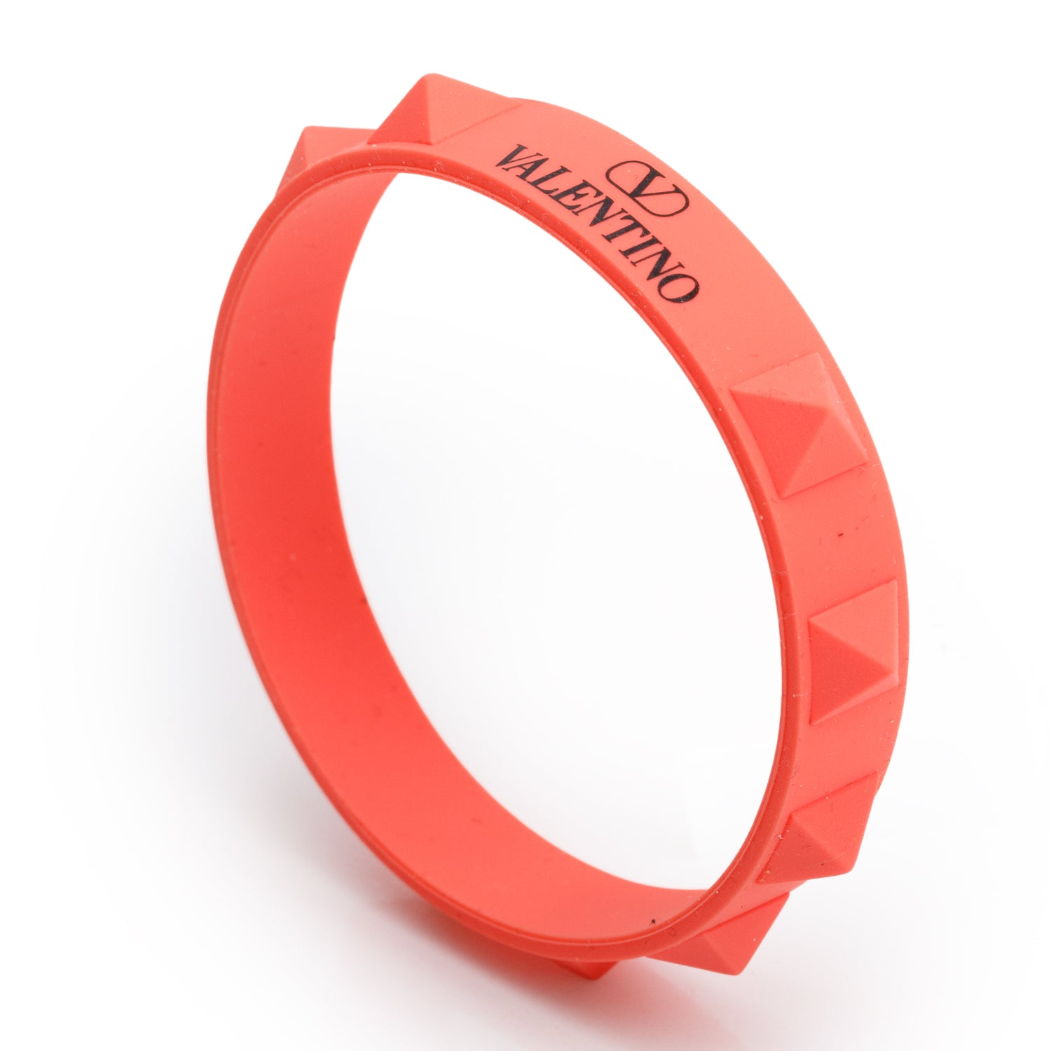 Valentino Pink Silicone Rockstud  Bracelet