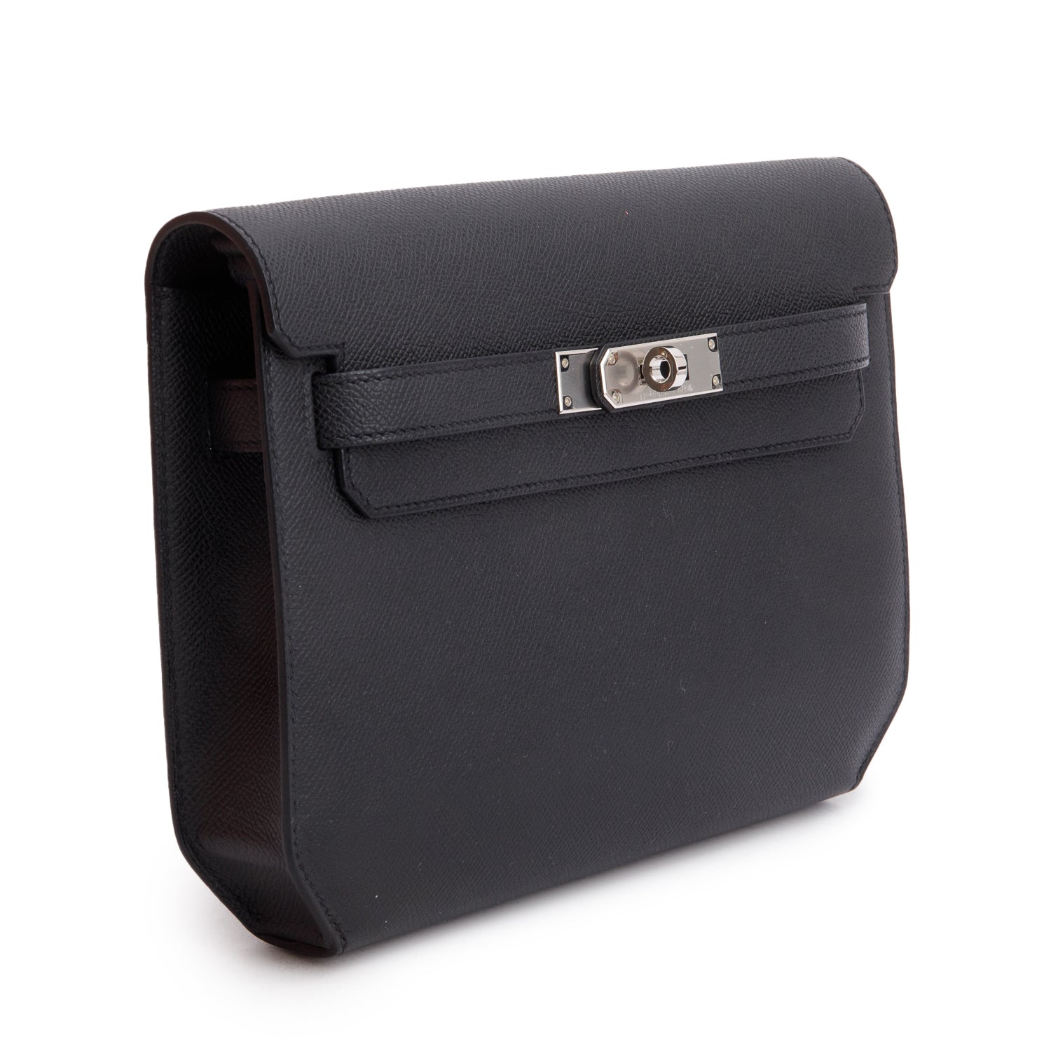 Hermes 2025 Noir Togo Kelly Depeches 25 Pouch w/ Box