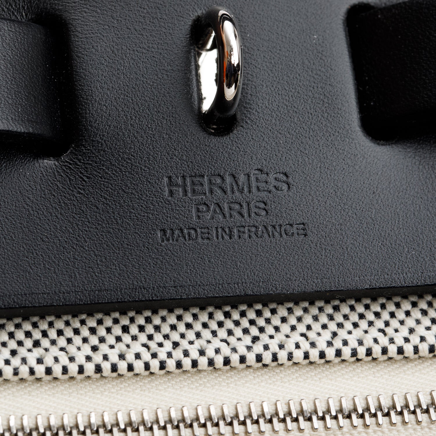 Hermes 2020 Ecru Noir Toile Criss Viking Vache Hunter Herbag Zip 31 Retourne w/ Pouch, Box & Reeceipt