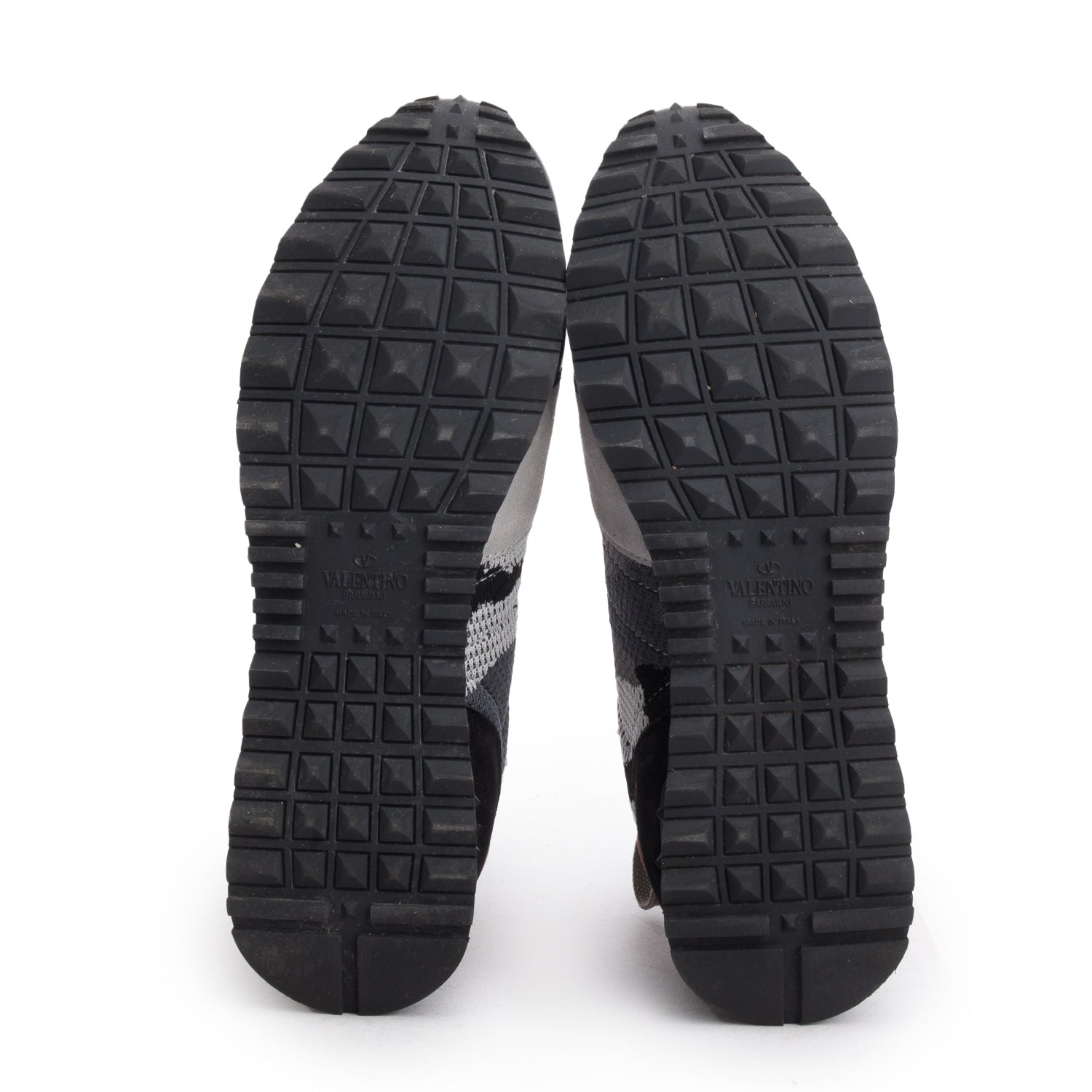 Valentino Grey Camouflage Mesh/Suede Rockrunner Sneakers, Women's Size 40 w/ Box