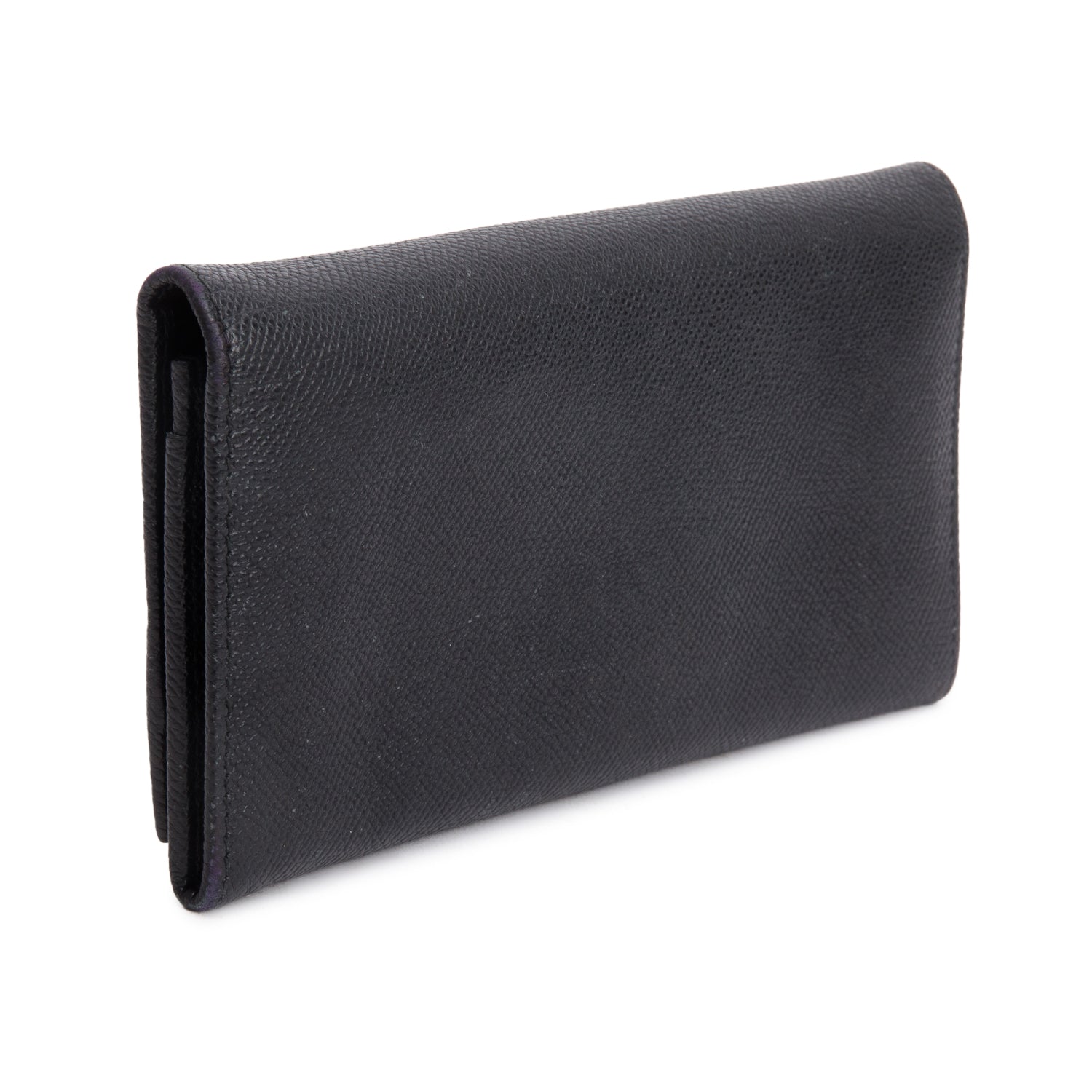 Bvlgari Black Calfskin Leather Large Wallet