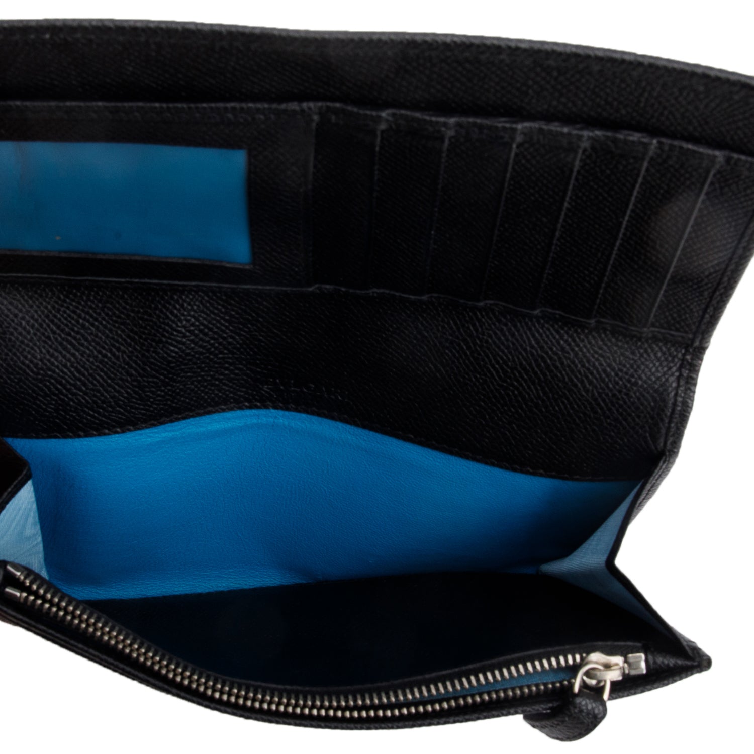 Bvlgari Black Calfskin Leather Large Wallet