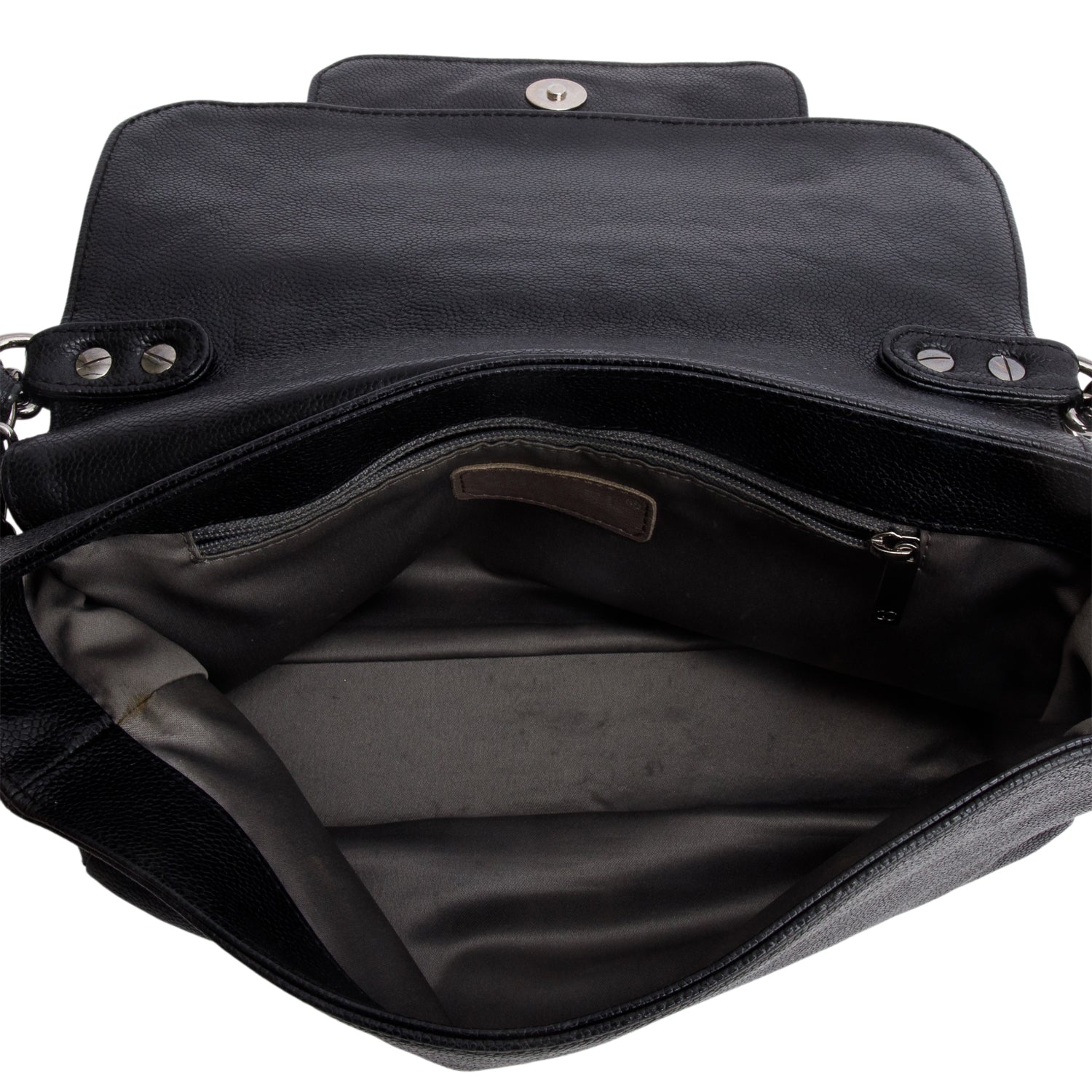 Chanel Black Caviar Leather Pocket in the City Flap Bag