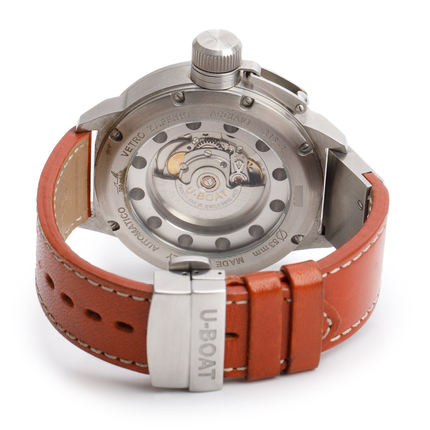 U-Boat Stainless Steel Classico 53 MM Automatic Watch w/ Box & Papers