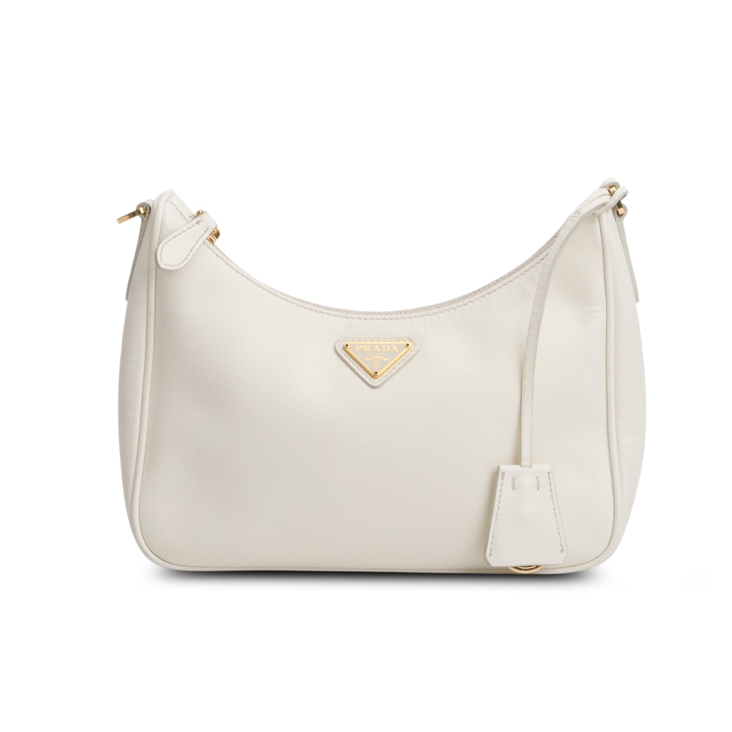 Prada Cream Saffiano Leather Re-Edition 2005 Shoulder Bag