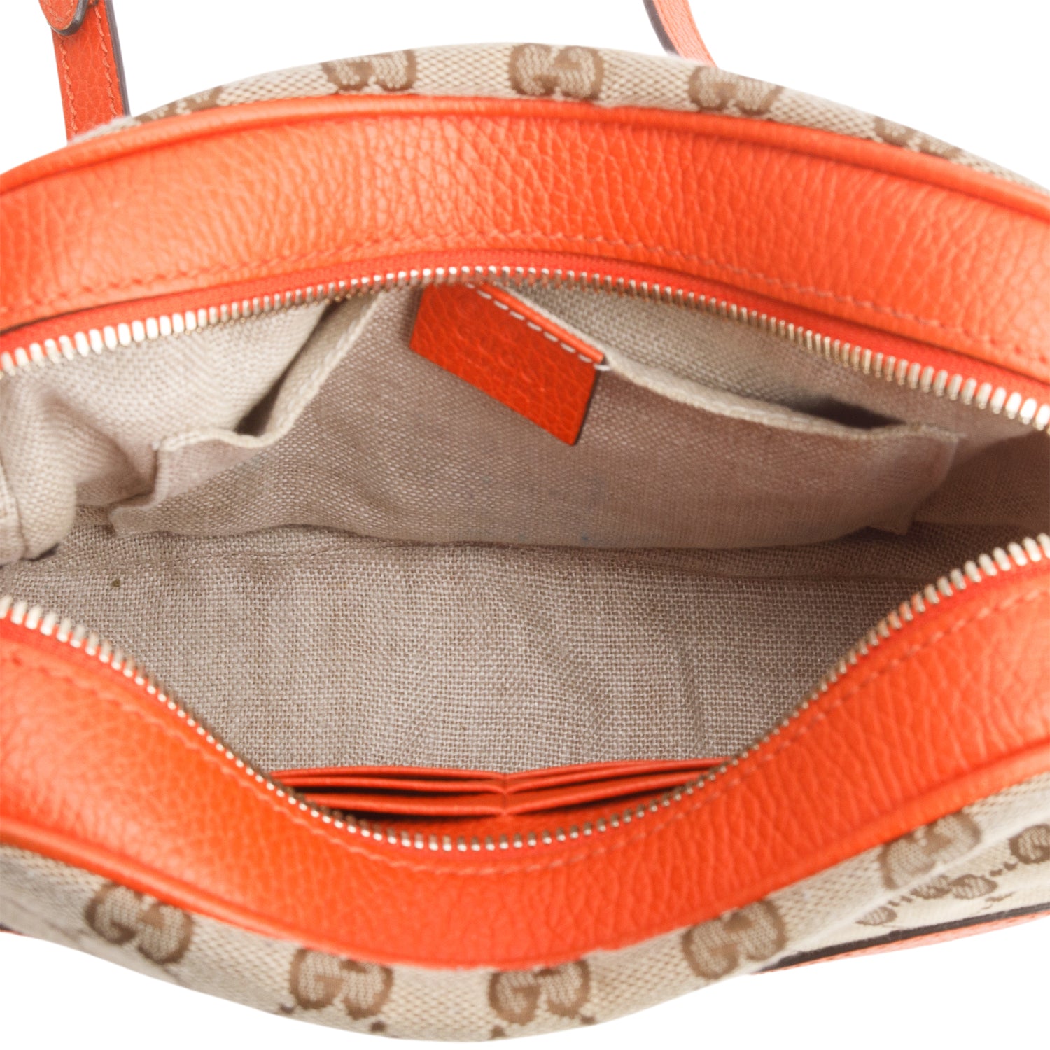 Gucci Orange Monogram Mini Bree Camera Bag