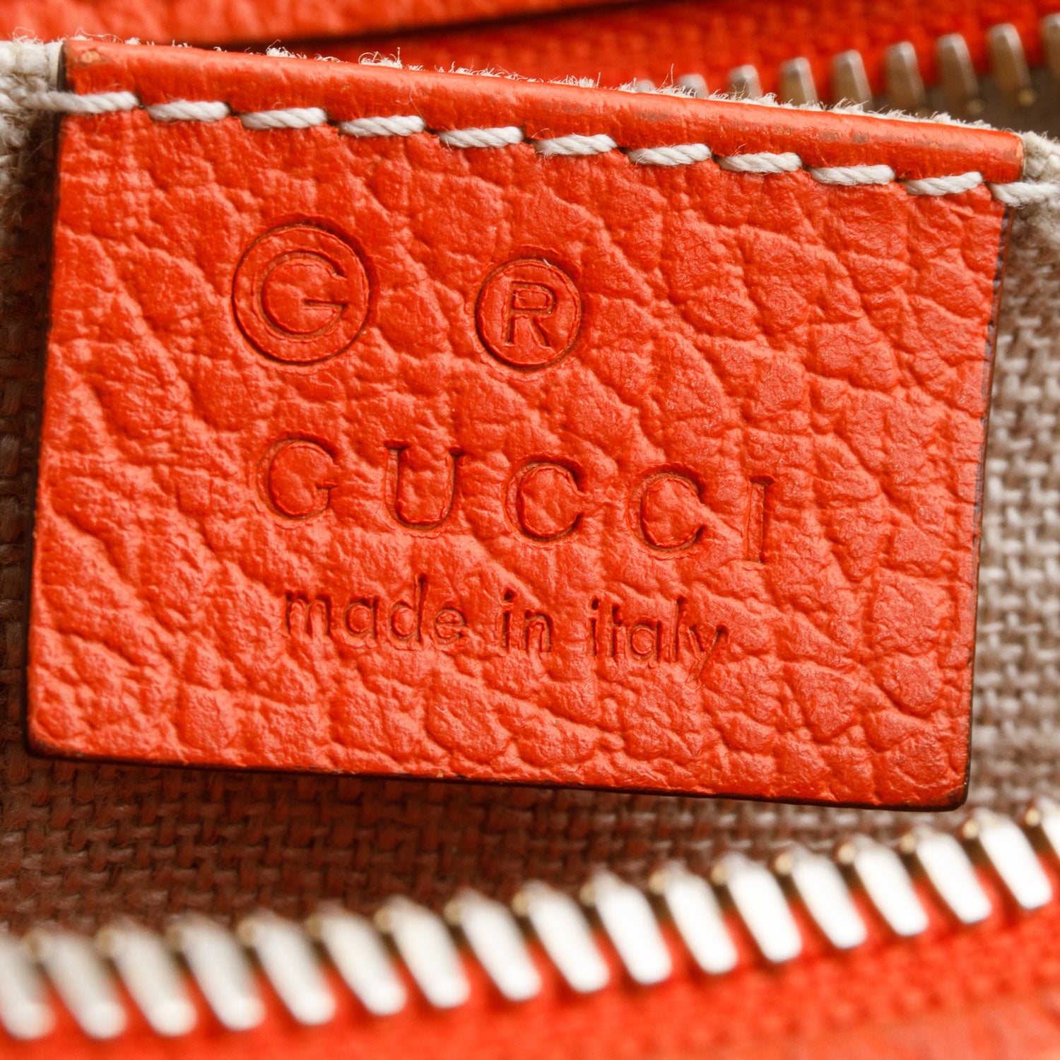 Gucci Orange Monogram Mini Bree Camera Bag