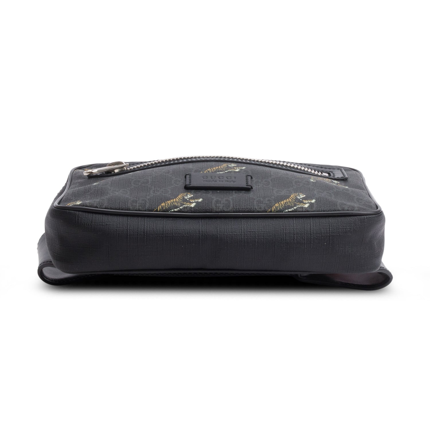 Gucci Black Soft GG Supreme Monogram Tigers Belt Bag w/ Box