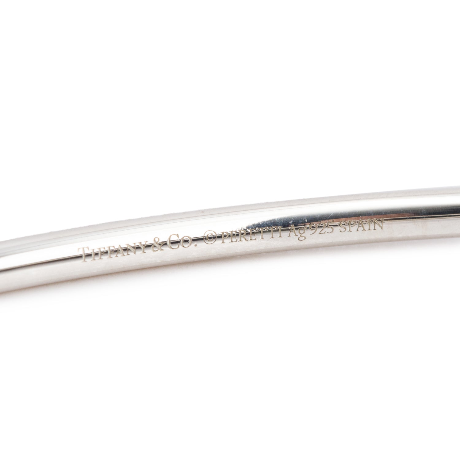Tiffany & Co. Elsa Peretti Sterling Silver Open Heart Bangle Bracelet