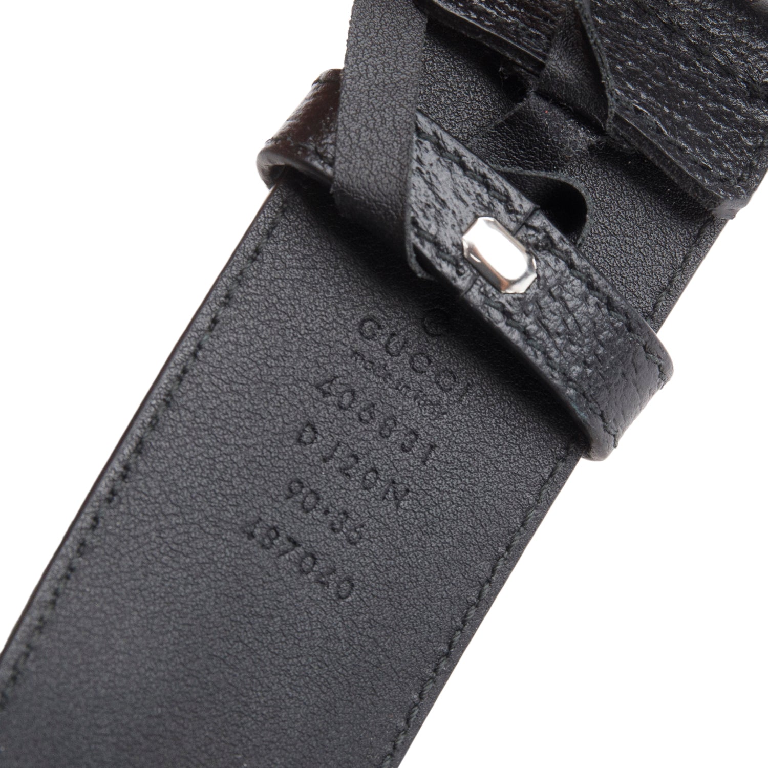 Gucci Black Leather GG Marmont Wide Belt with Double G Buckle, 90 36