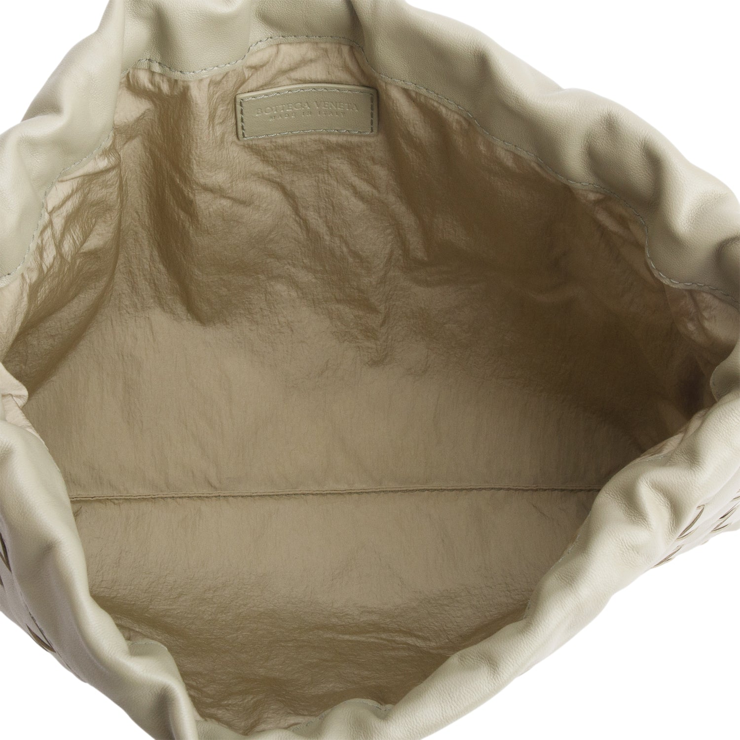 Bottega Veneta Green Intreciatto Leather Drawstring Pouch