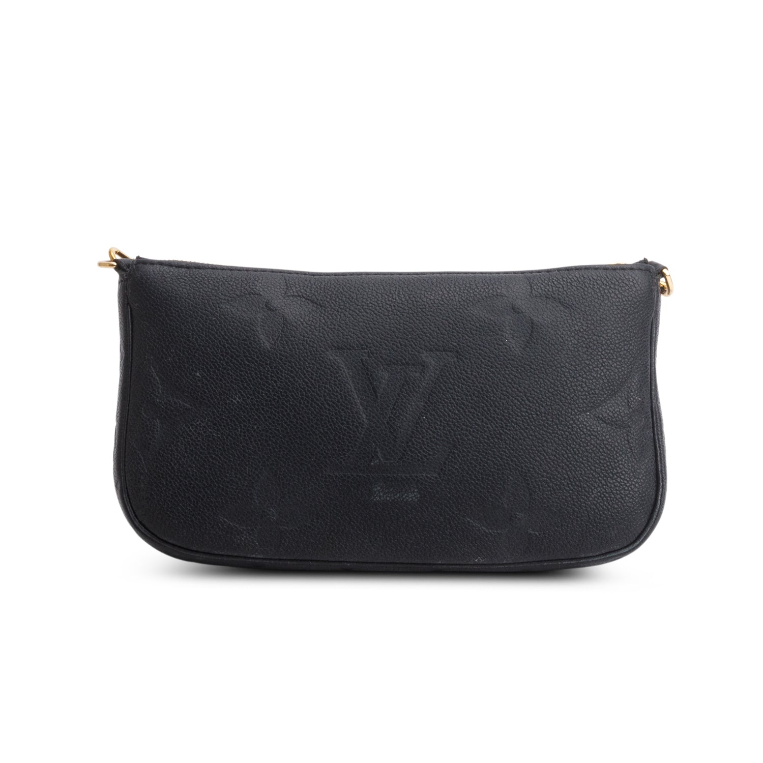 Louis Vuitton Black Empreinte Monogram Giant Multi Pochette Accessories w/ Straps & Box