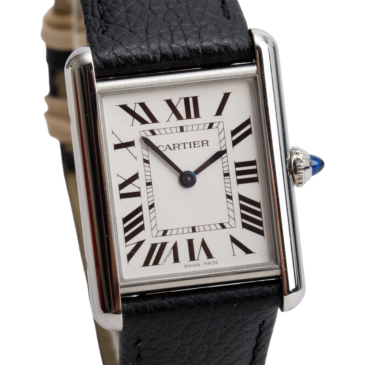 Cartier 2023 Stainless Steel Tank Must de Cartier Quartz Watch, Large Model 4323 w/ Box & Papers