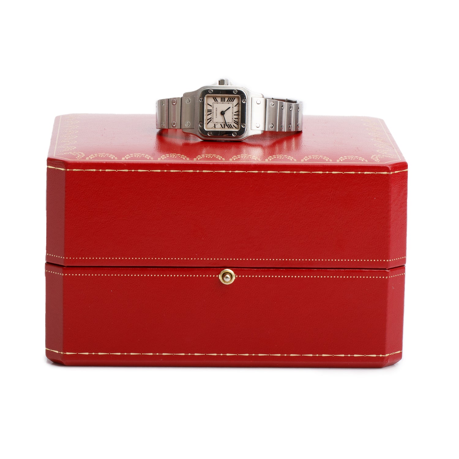 Cartier Stainless Steel Santos de Cartier Galbee Watch, Small Model 1565 w/ Box