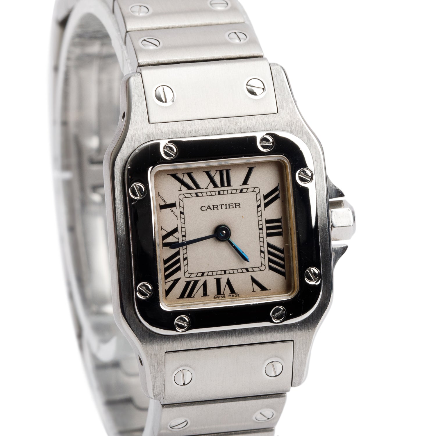 Cartier Stainless Steel Santos de Cartier Galbee Watch, Small Model 1565 w/ Box