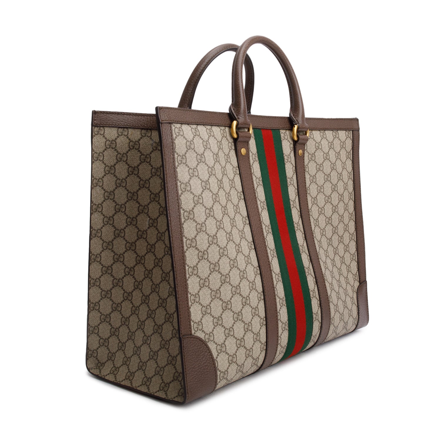 Gucci GG Supreme Monogram Web Ophidia Large Tote w/ Strap
