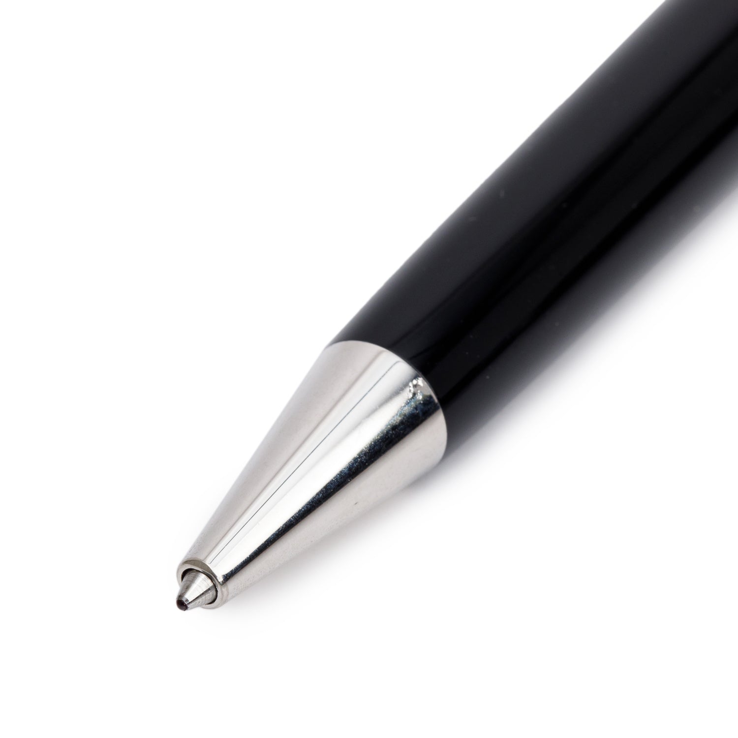 Montblanc Platinum Coated Meisterstuck Classique Black Resin Ballpoint Pen w/ Box