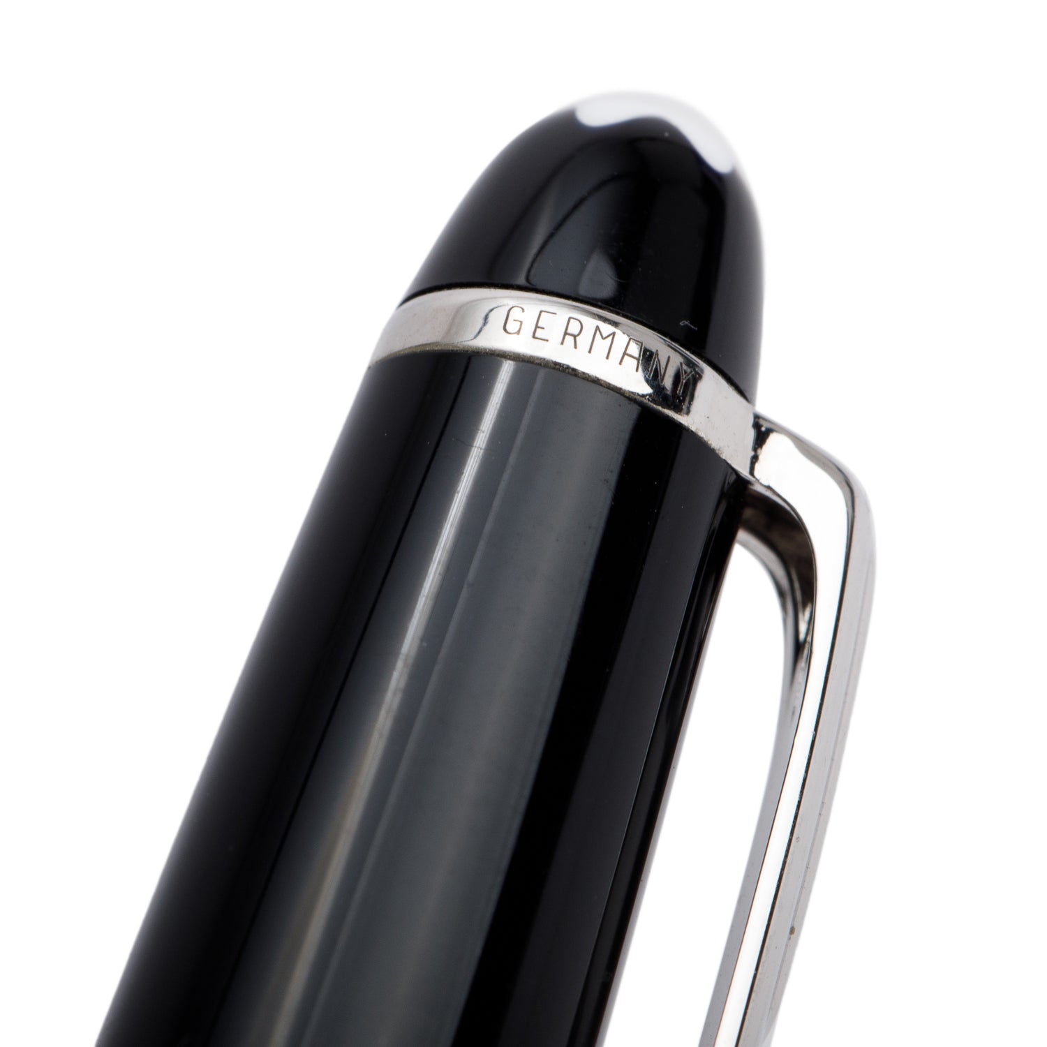 Montblanc Platinum Coated Meisterstuck Black Resin Rollerball Pen w/ Box