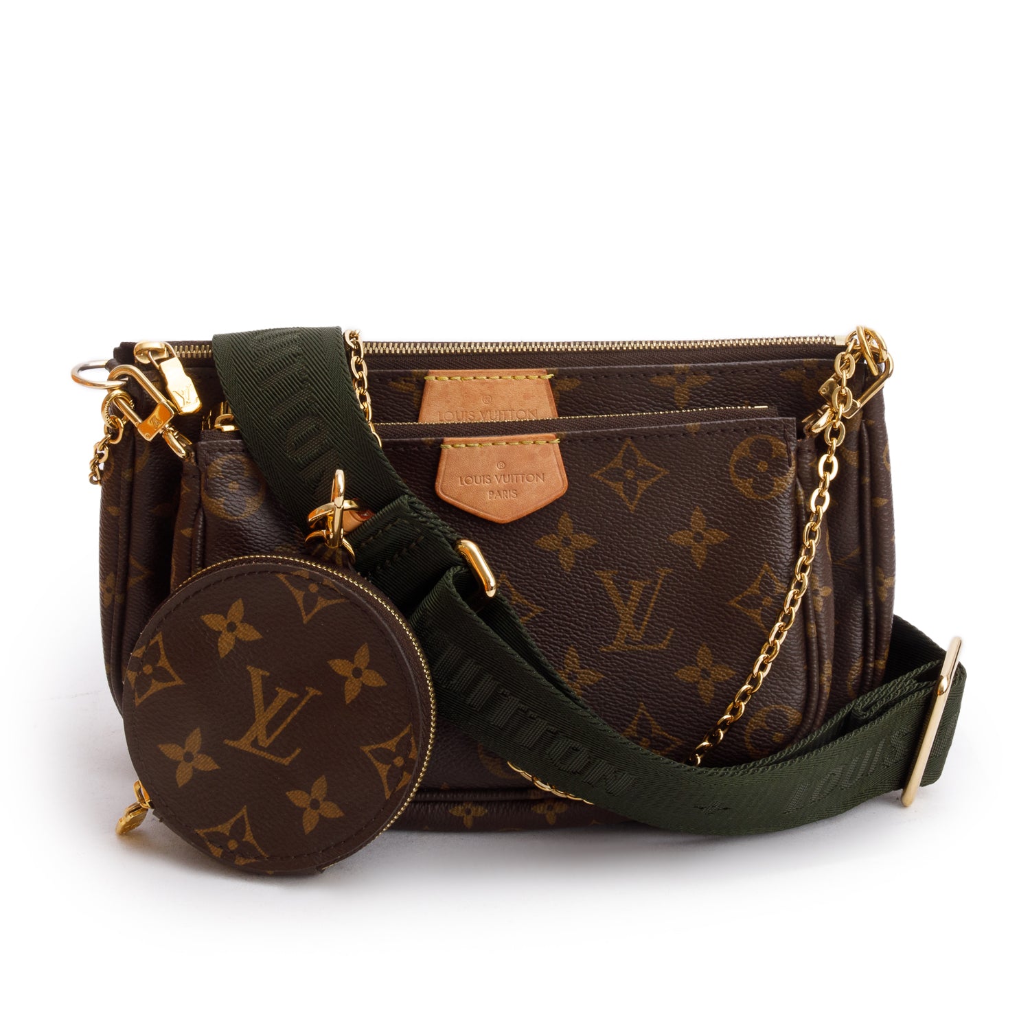 Louis Vuitton Monogram Multi Pochette Accessories w/ Straps & Box