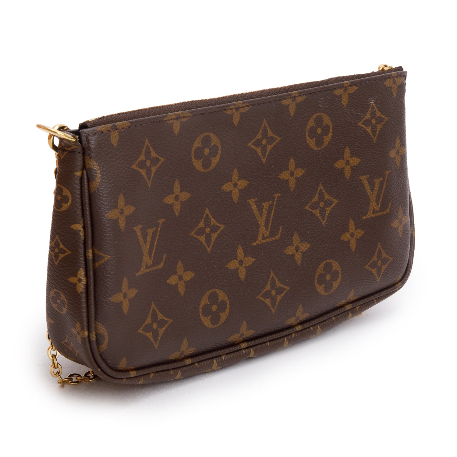 Louis Vuitton Monogram Multi Pochette Accessories w/ Straps & Box