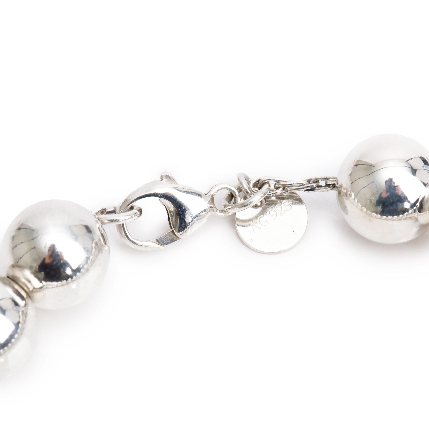 Tiffany & Co. Sterling Silver 10 MM HardWear Ball Bracelet
