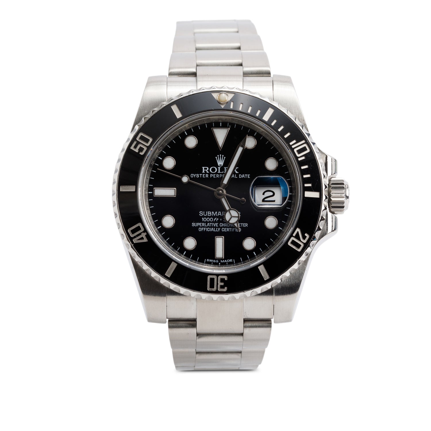 Rolex Stainless Steel Submariner Date 40 MM Automatic Watch Black Dial 116610LN w/ Box & Papers