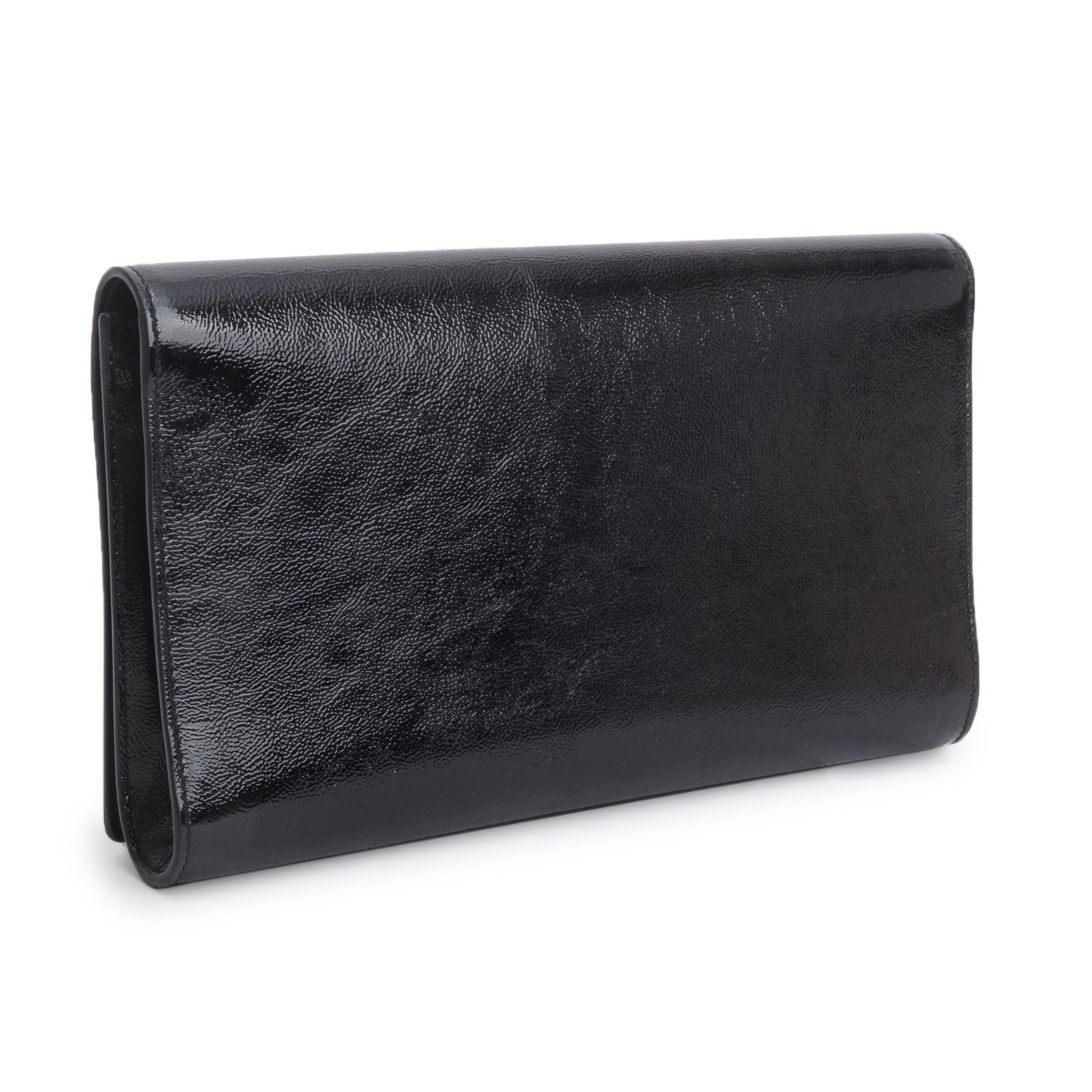 Saint Laurent Black Patent Leather Belle de Jour Clutch
