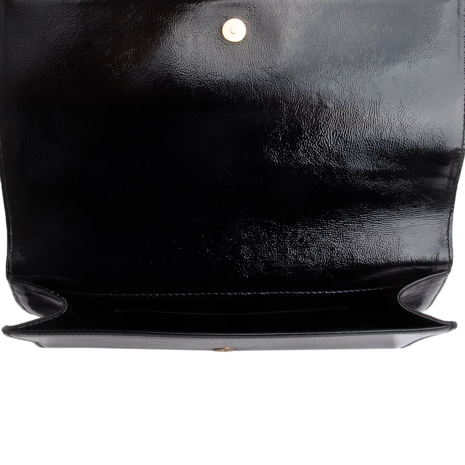 Saint Laurent Black Patent Leather Belle de Jour Clutch