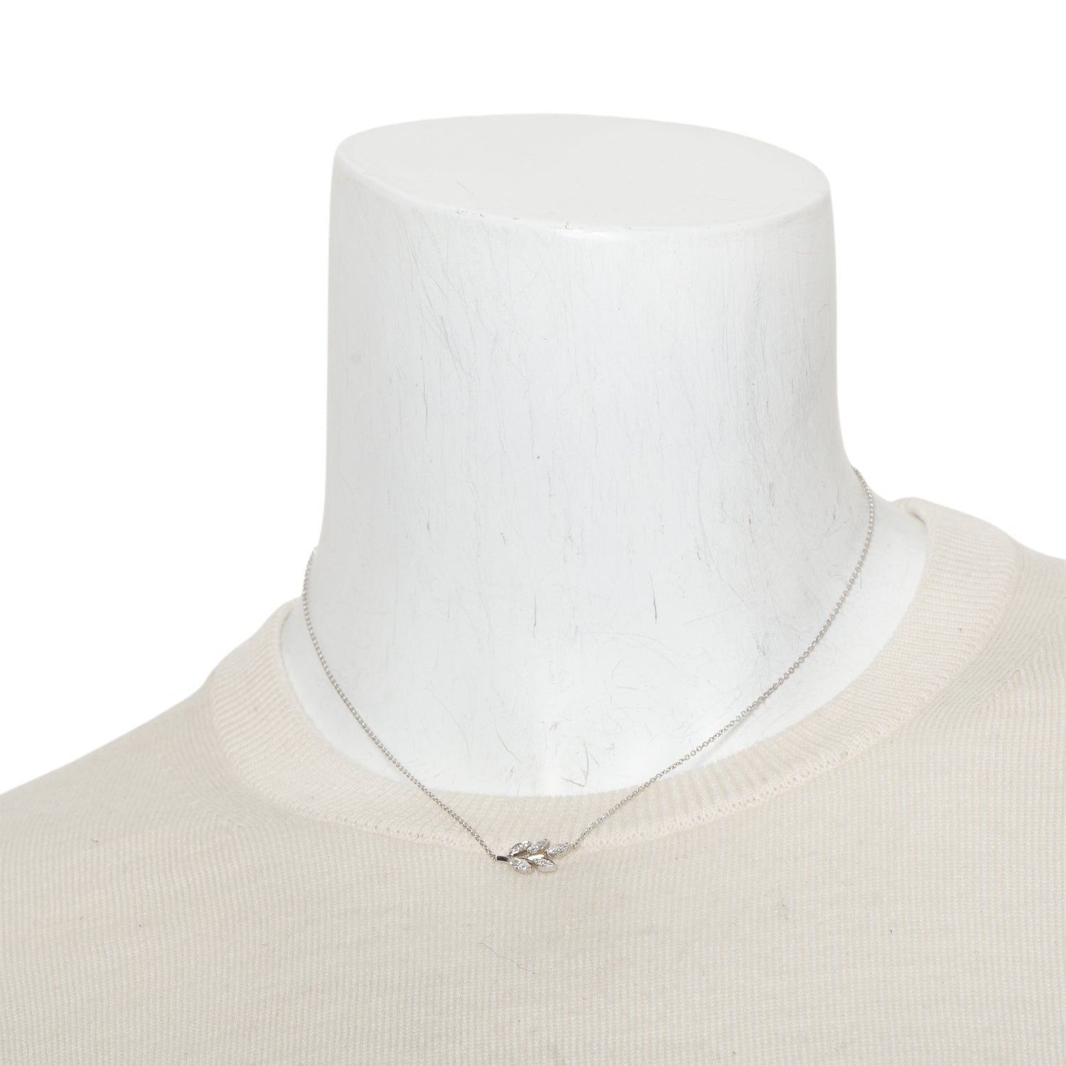 Tiffany & Co. Victoria Platinum Diamond Vine Pendant Necklace w/ Box