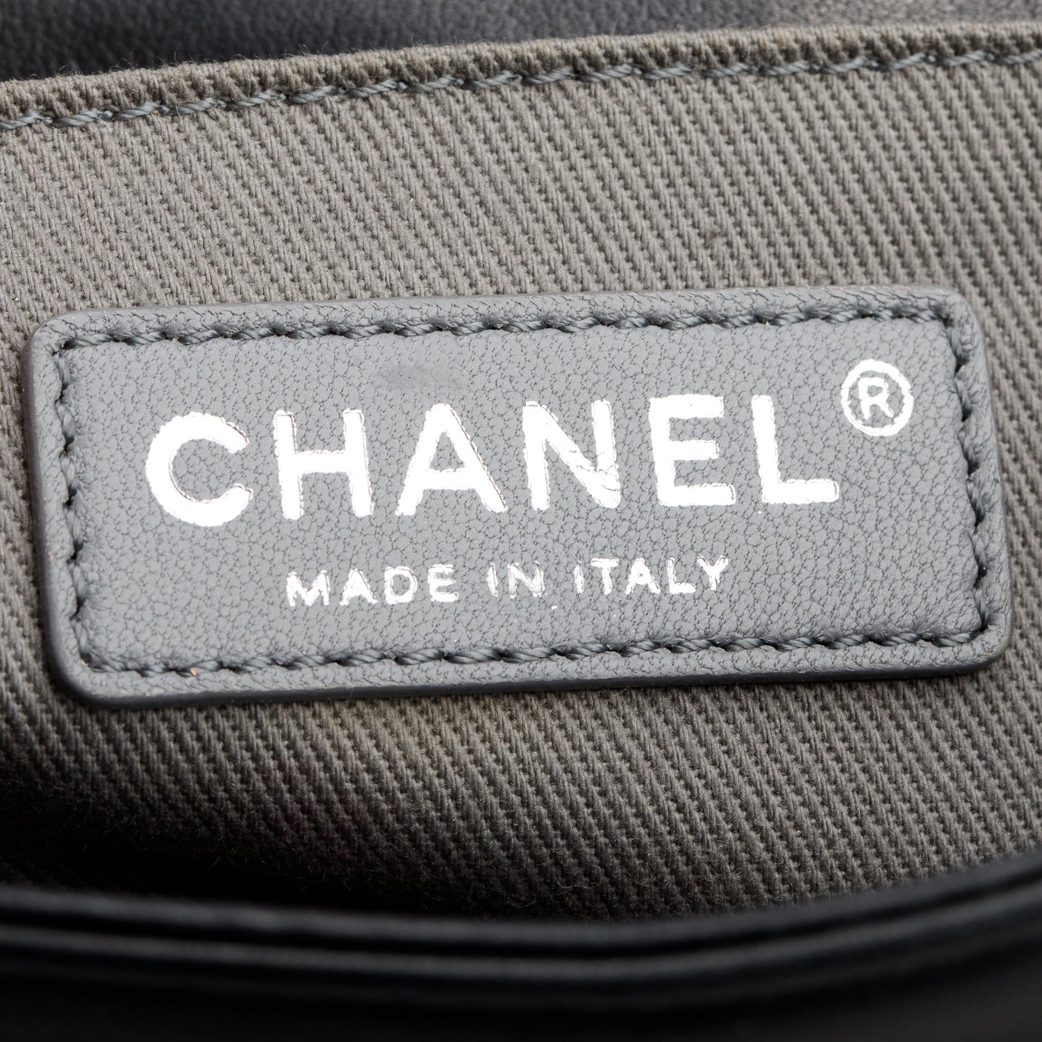 Chanel Black Lambskin Quilted Small Boy Bag w/ Authenticity Card