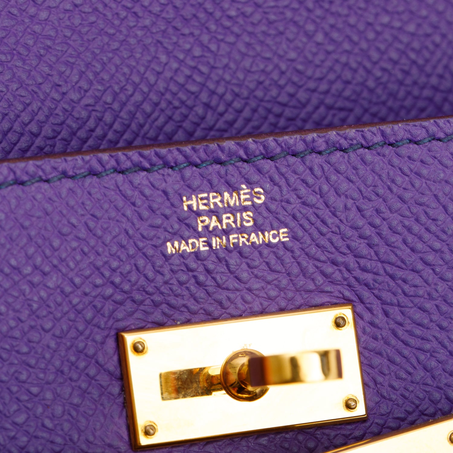 Hermes Iris Epsom Leather Kelly Longue Wallet w/ Box