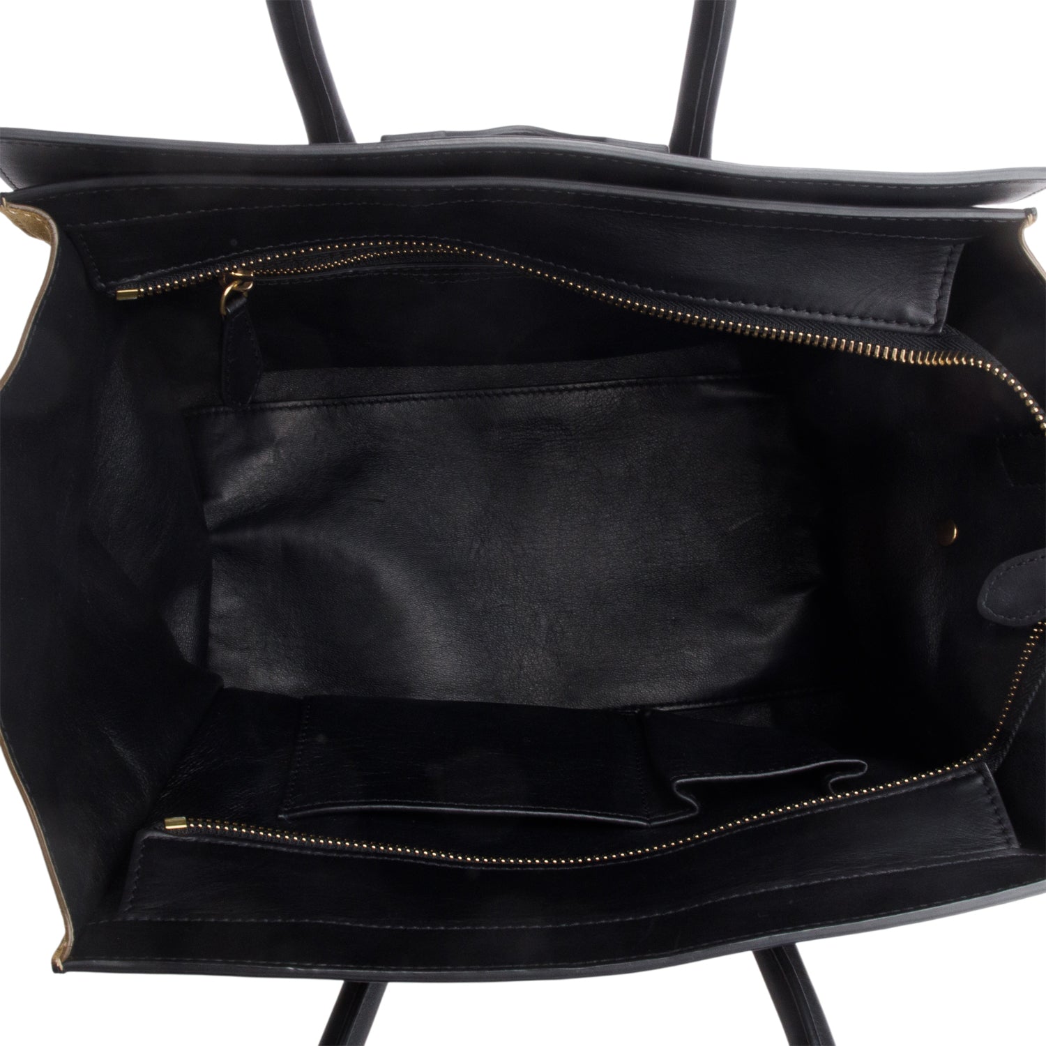 Celine Tri-Color Drummed Calfskin Nubuck Medium Luggage Tote