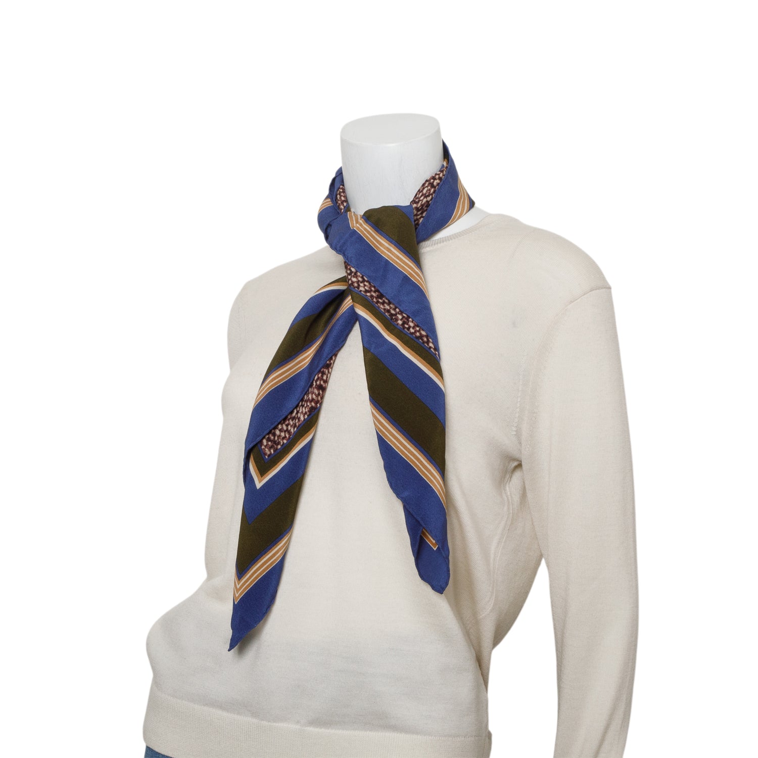 Gucci Multicolor Silk Saddle Print Scarf