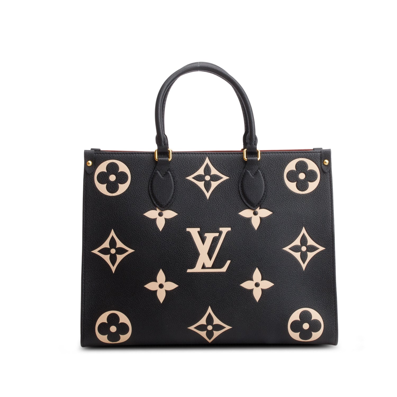 Louis Vuitton Black Empreinte Monogram Giant OnTheGo MM Tote w/ Box