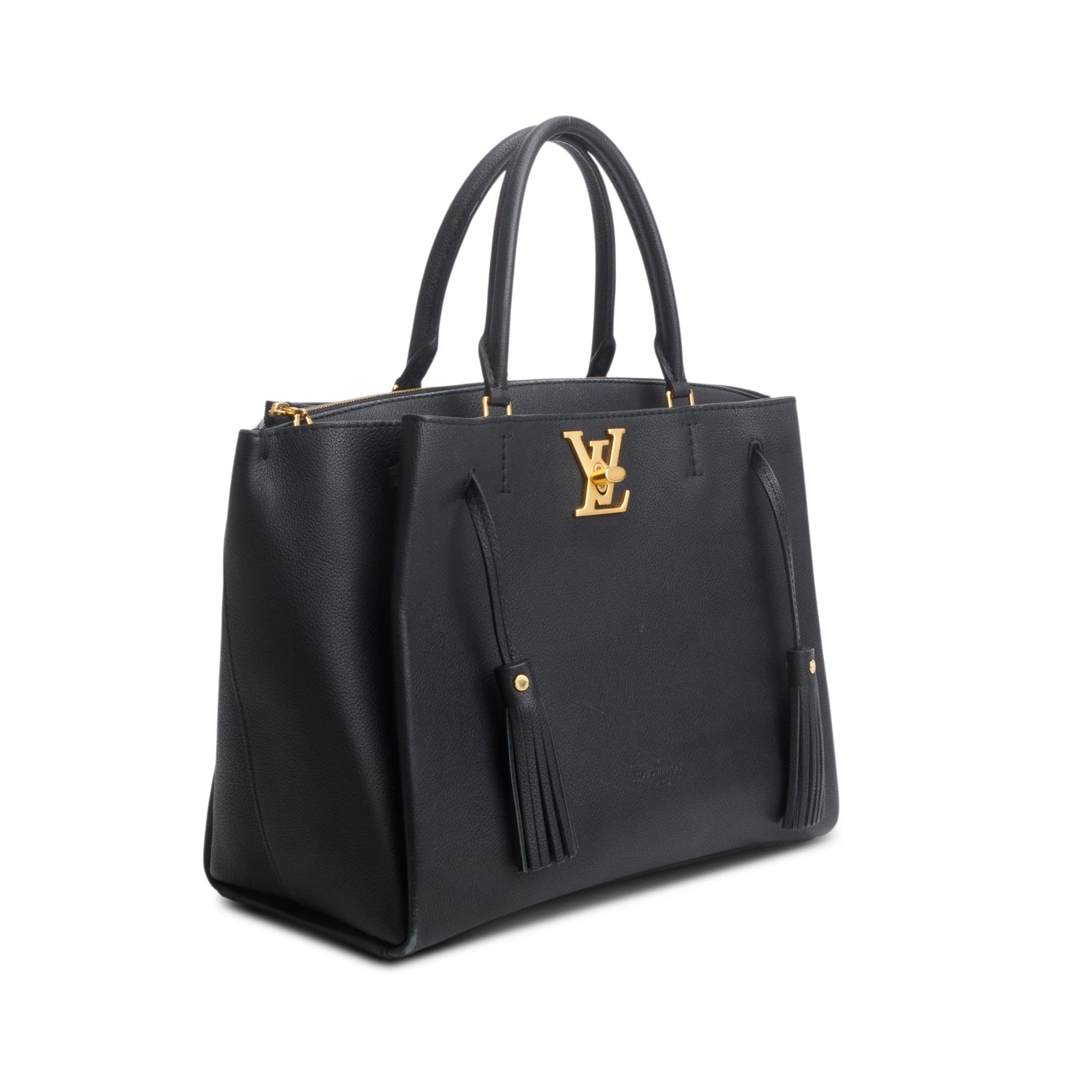 Louis Vuitton Black Calfskin LockMeTo Tote w/ Strap
