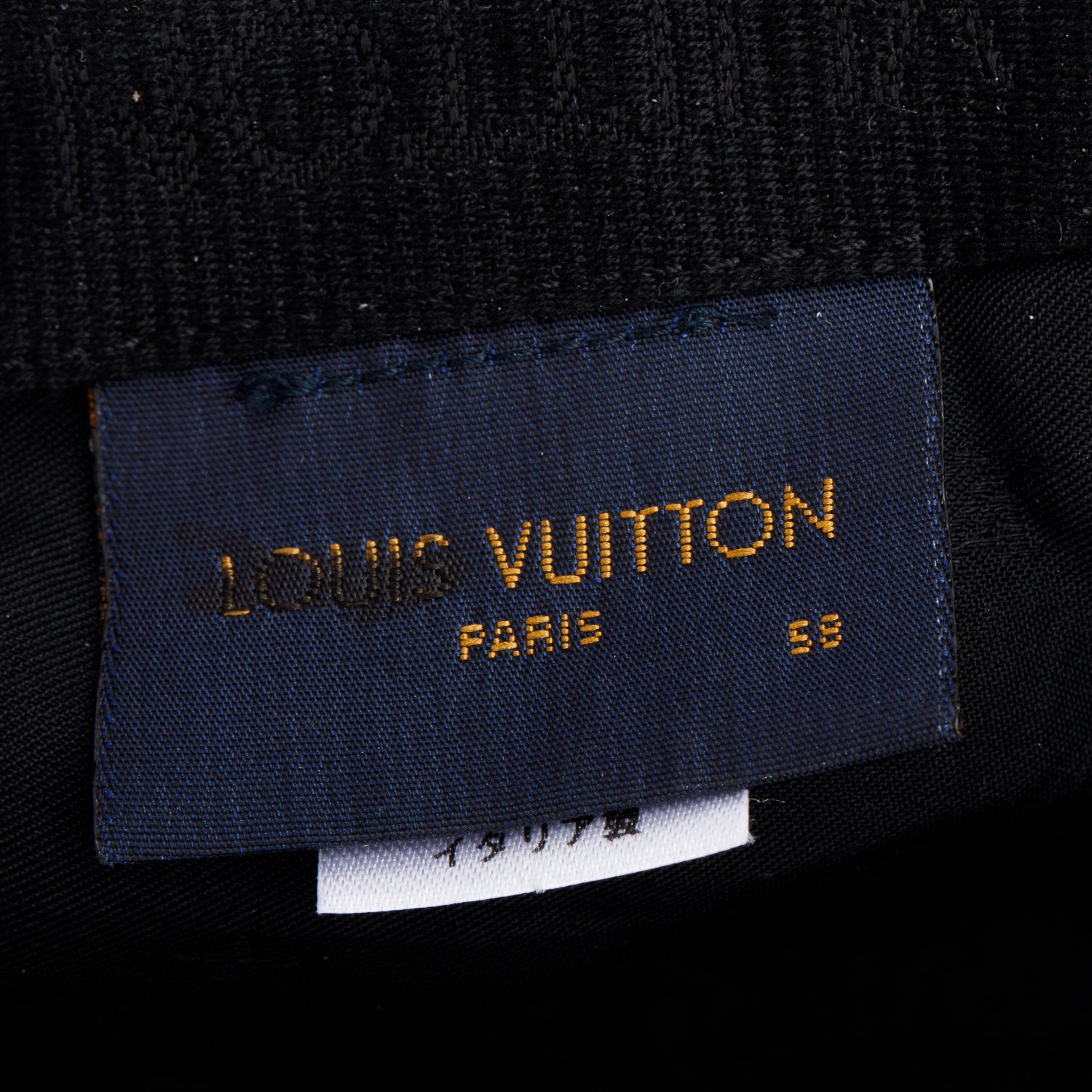 Louis Vuitton X Nigo Black Cotton Squared Cap, 58