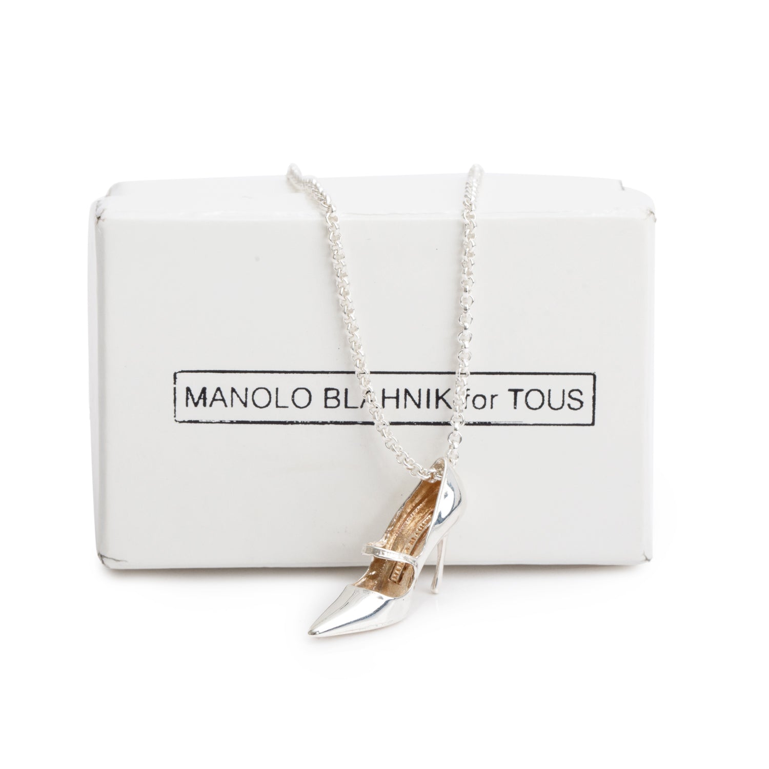 Tous Sterling Silver Manolo Blahnik Shoe Pendant Necklace