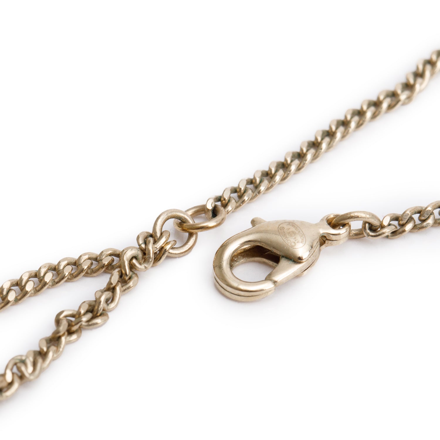 Chanel Gold-Plated Metal Faux Pearl & Strass Camellia Flower Pendant Necklace w/ Box