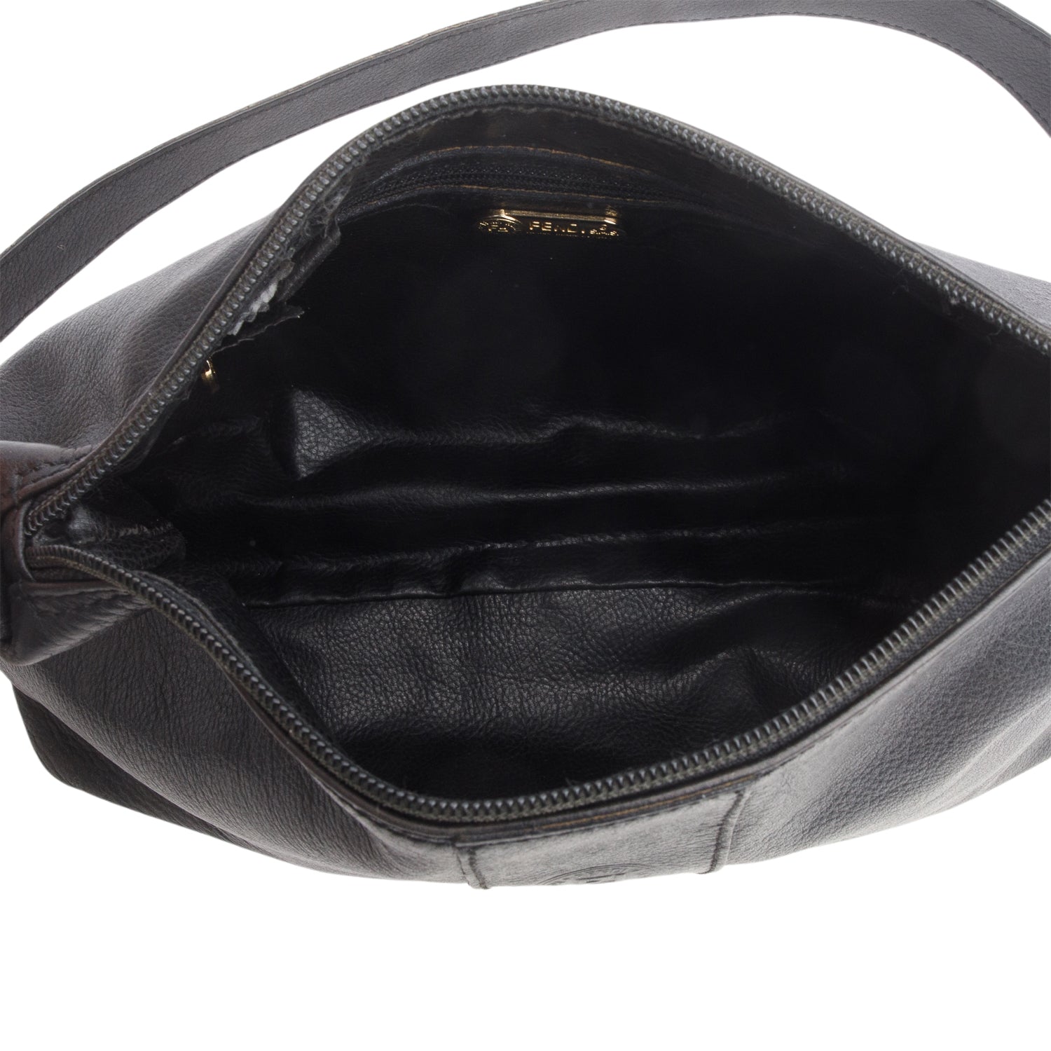 Fendi Vintage Black Leather Crossbody Bag