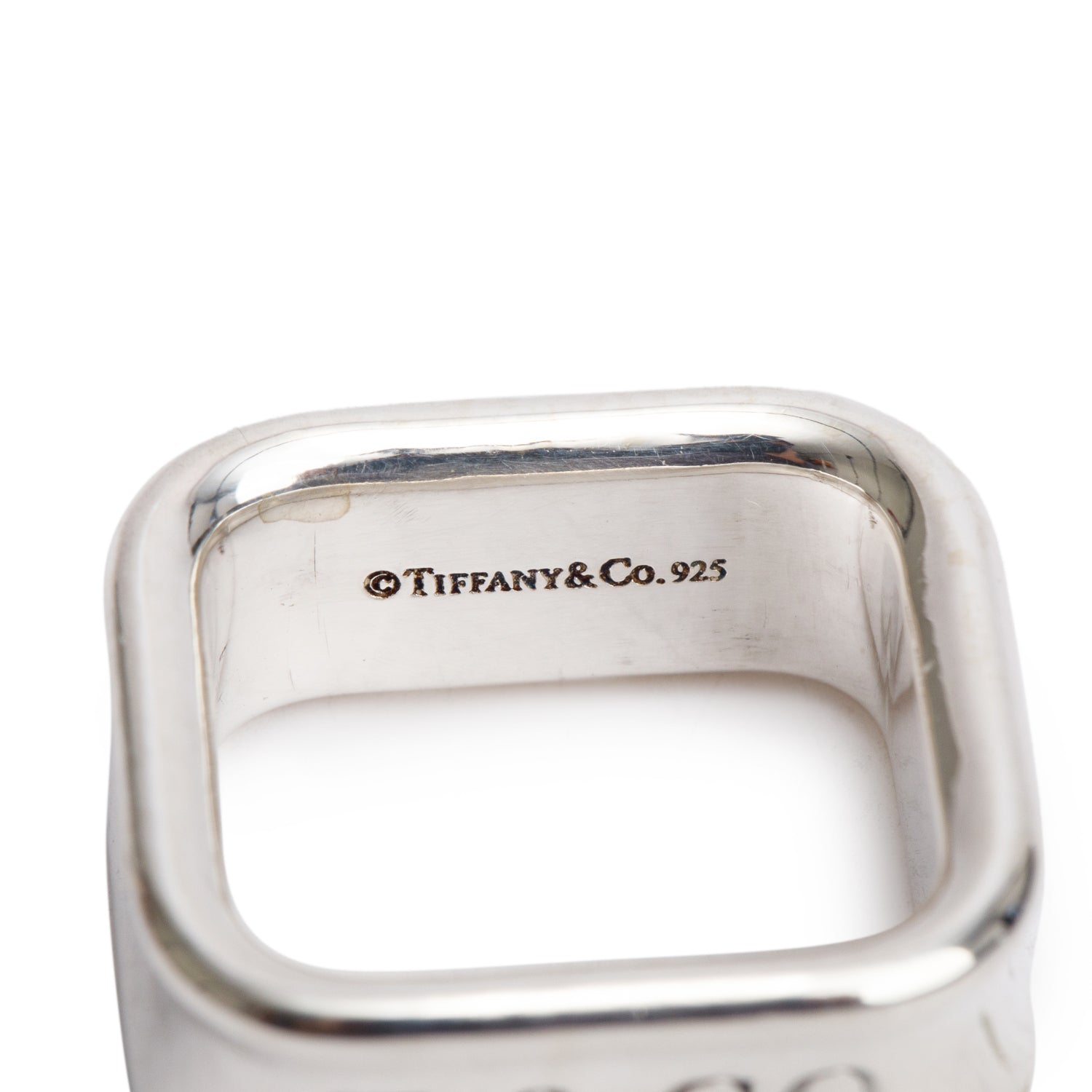 Tiffany & Co. Sterling Silver 1837 Square Ring, Size 5
