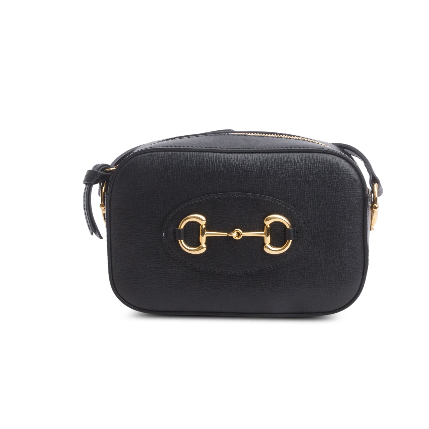 Gucci Black Calfskin Mini Horsebit 1955 Camera Shoulder Bag